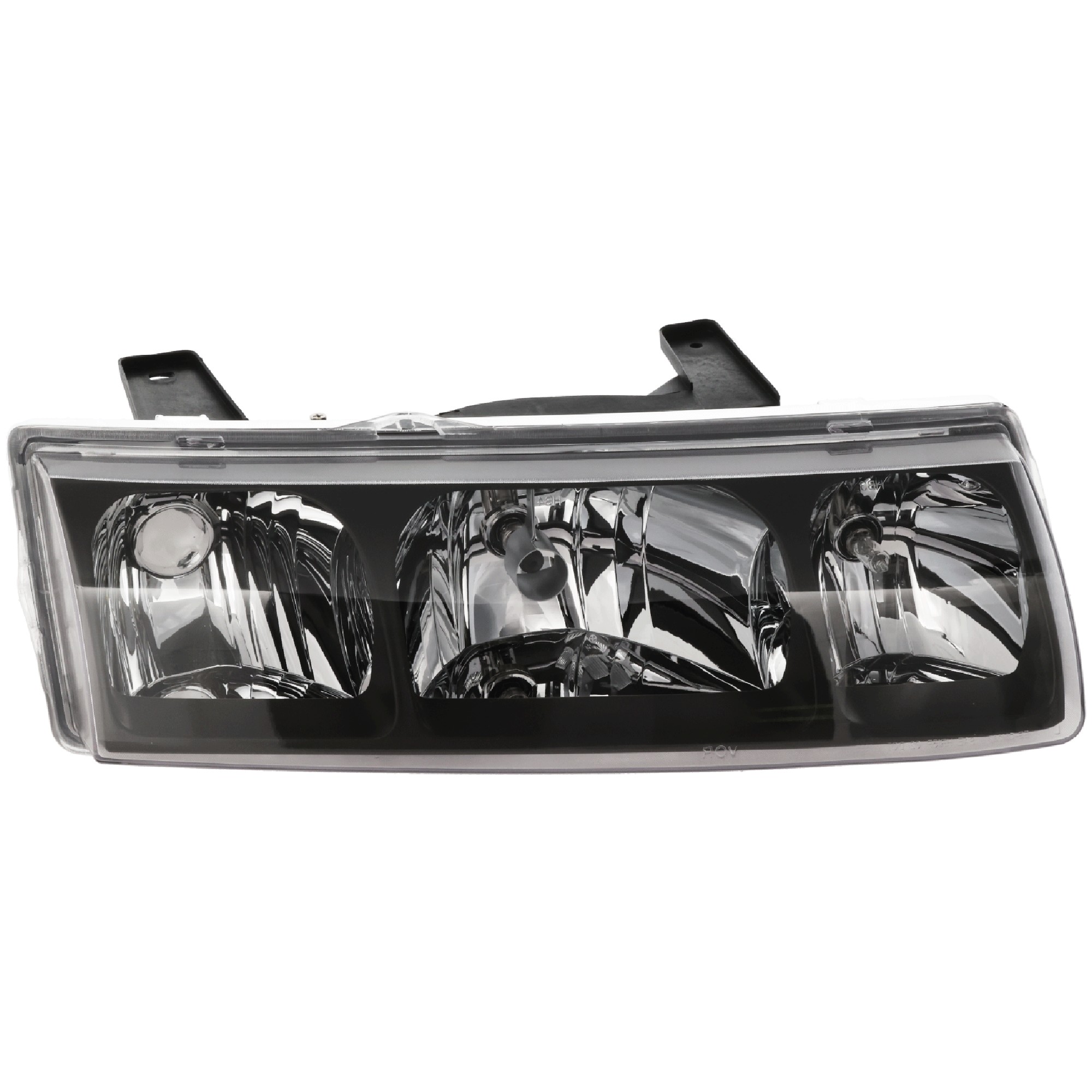 Headlight Assembly for Saturn VUE 2002-2004, Right (Passenger) Side, Halogen Light, Black Interior, Replacement