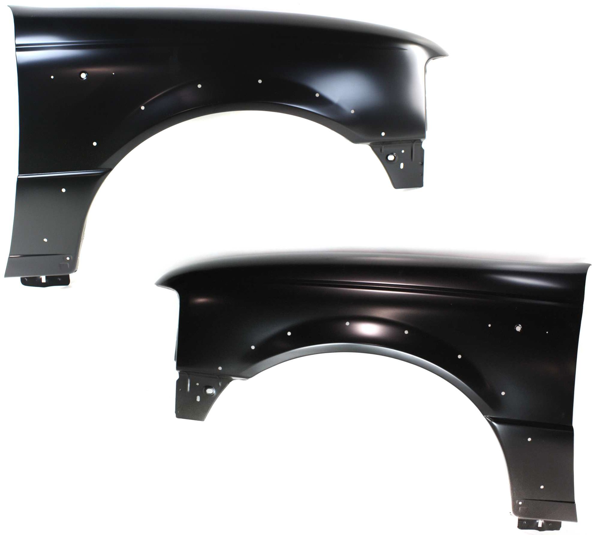Front Fender Replacement Pair/Set for Ford Ranger 1998-2003 Right (Passenger) and Left (Driver), Primed (Ready to Paint), with Wheel Opening Molding Holes