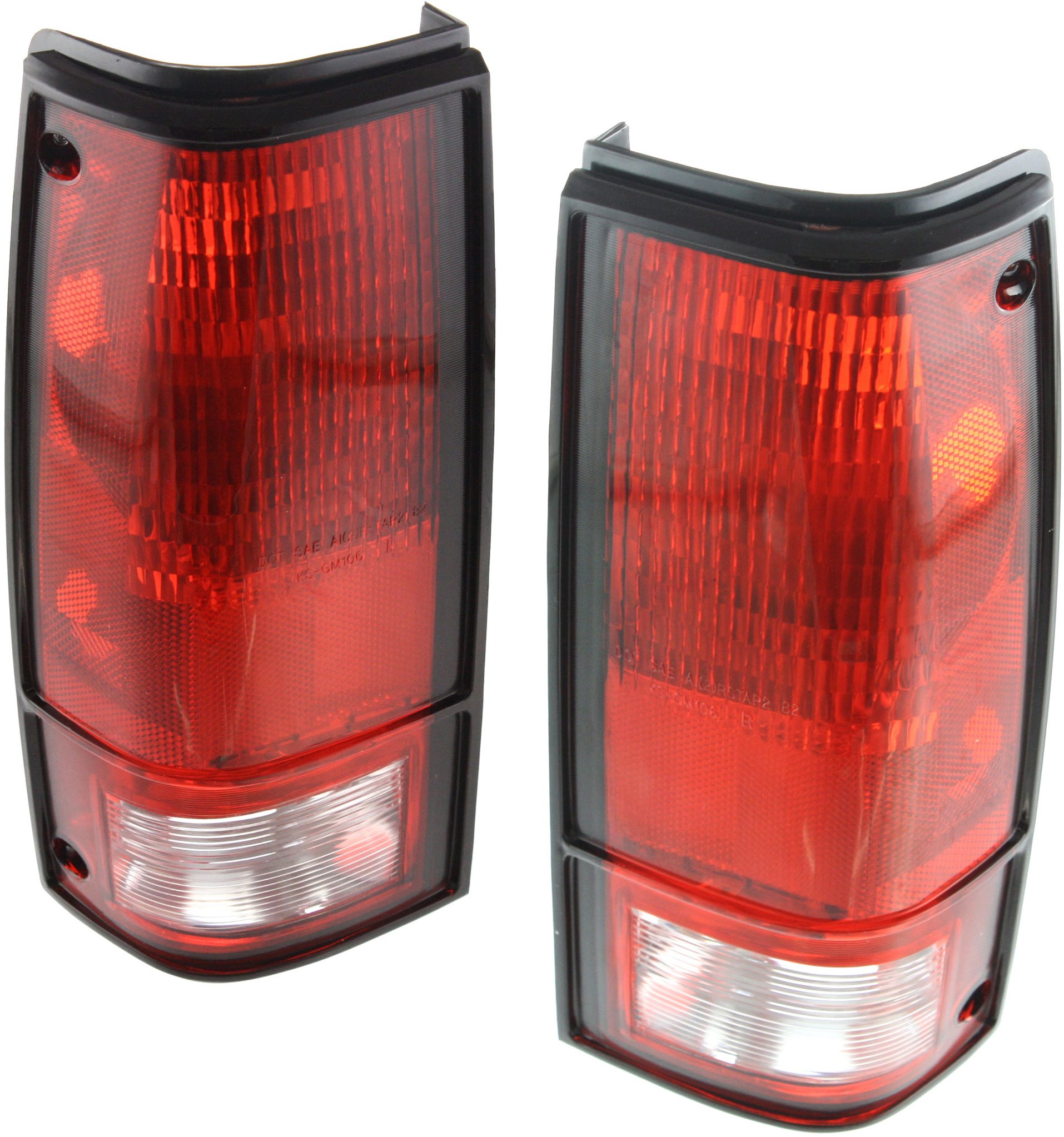 Tail Light for Chevrolet S10 1982-1993, Right (Passenger) and Left (Driver) Side, without Trim, Replacement Pair/Set