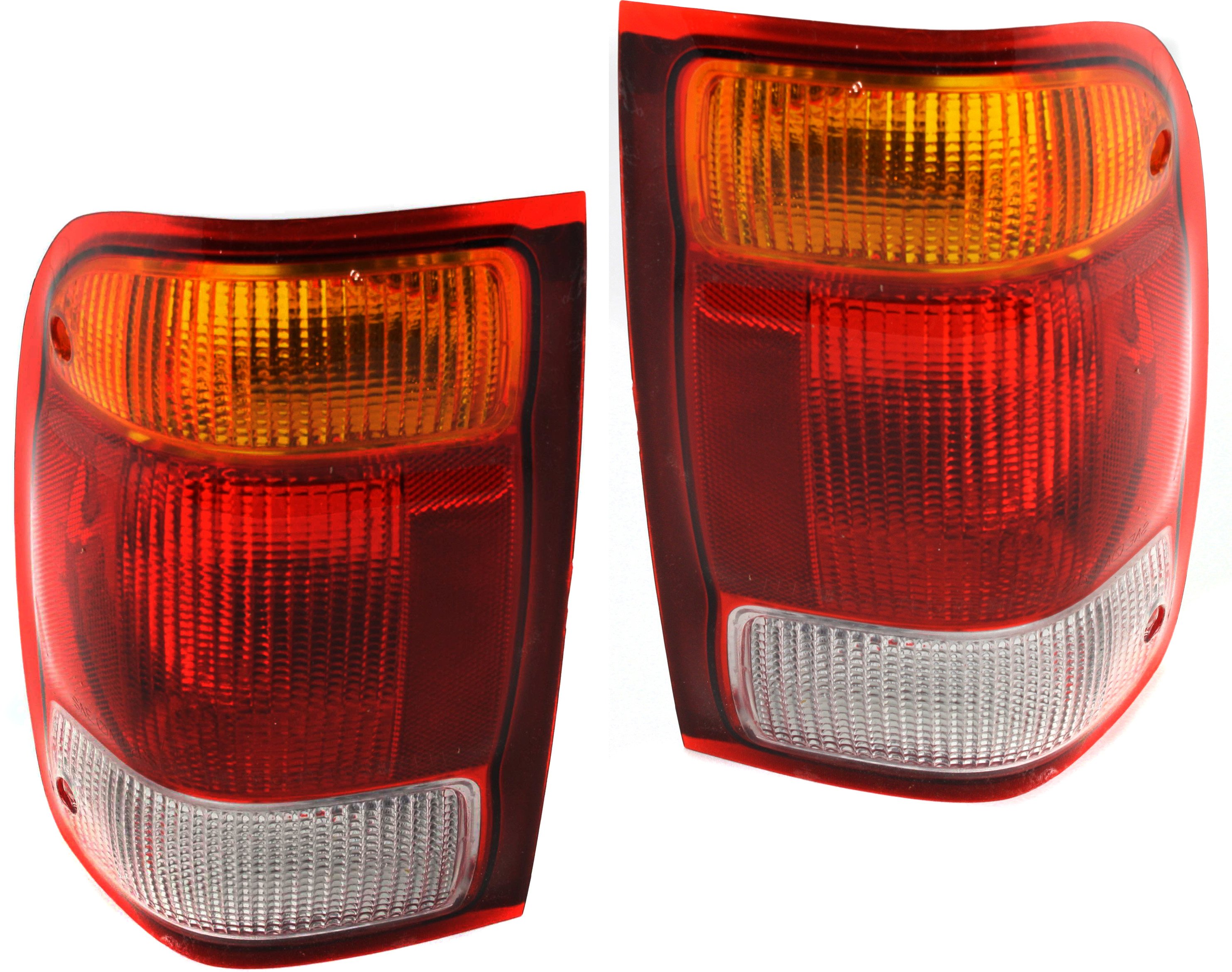 Tail Light Pair/Set for 1998-1999 Ford Ranger, Right (Passenger) and Left (Driver), Lens and Housing Replacement