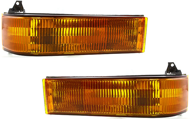 Signal Light Pair/Set for Ford Ranger 1989-1992, Explorer 1991-1994, Pair/Set of 2 Right (Passenger) and Left (Driver), Lens and Housing Below Headlight, Replacement Set