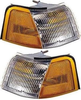 Corner Light Pair/Set for Ford Cougar 1989-1995, Right (Passenger) and Left (Driver) Included, Lens and Housing Replacement