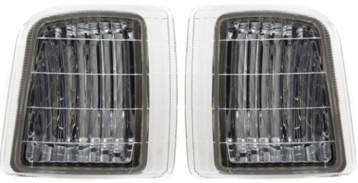 Corner Light Lens and Housing Pair/Set for 1995-2005 Chevrolet Astro, Right (Passenger) and Left (Driver), Composite Headlight Type, Replacement