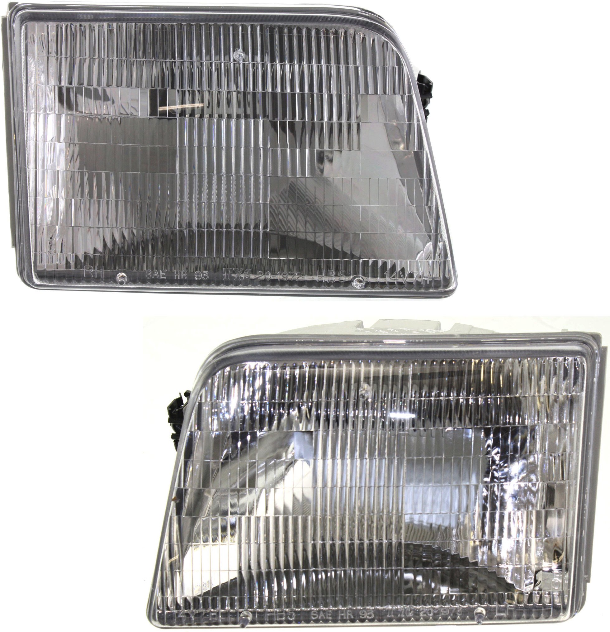 Headlight Assembly Pair/Set for 1993-1997 Ford Ranger, Right (Passenger) and Left (Driver), Halogen, Replacement