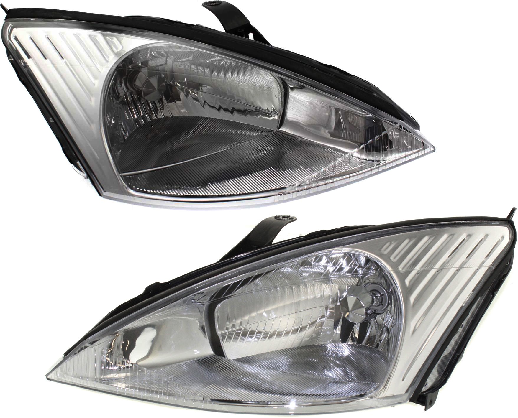 Headlight Assembly for 2000-2002 Focus, Right (Passenger) and Left (Driver), Halogen, Replacement Pair/Set