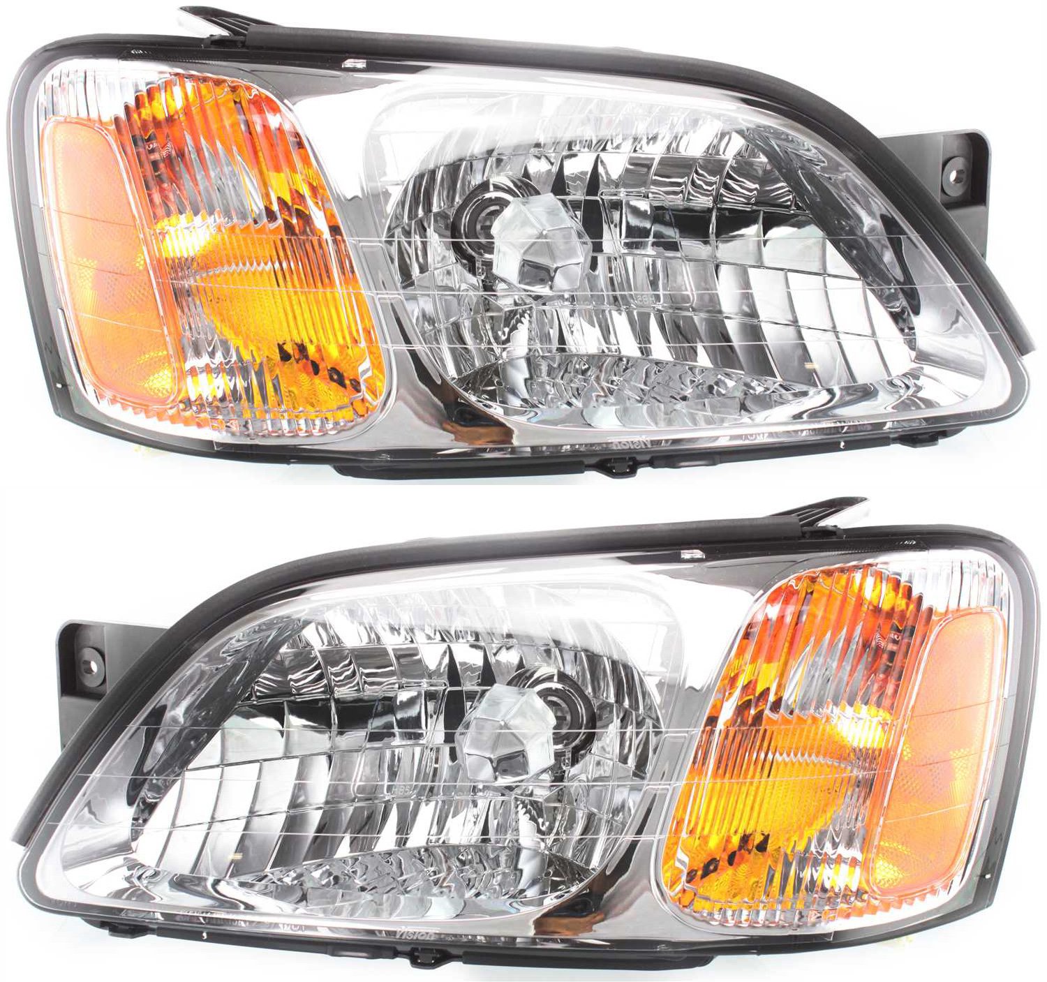 Headlight Assembly Pair/Set for Subaru Legacy 2000-2004 Brighton/L Models, Subaru Baja 2003-2006 Sport Model, Right (Passenger) and Left (Driver), Halogen Replacement