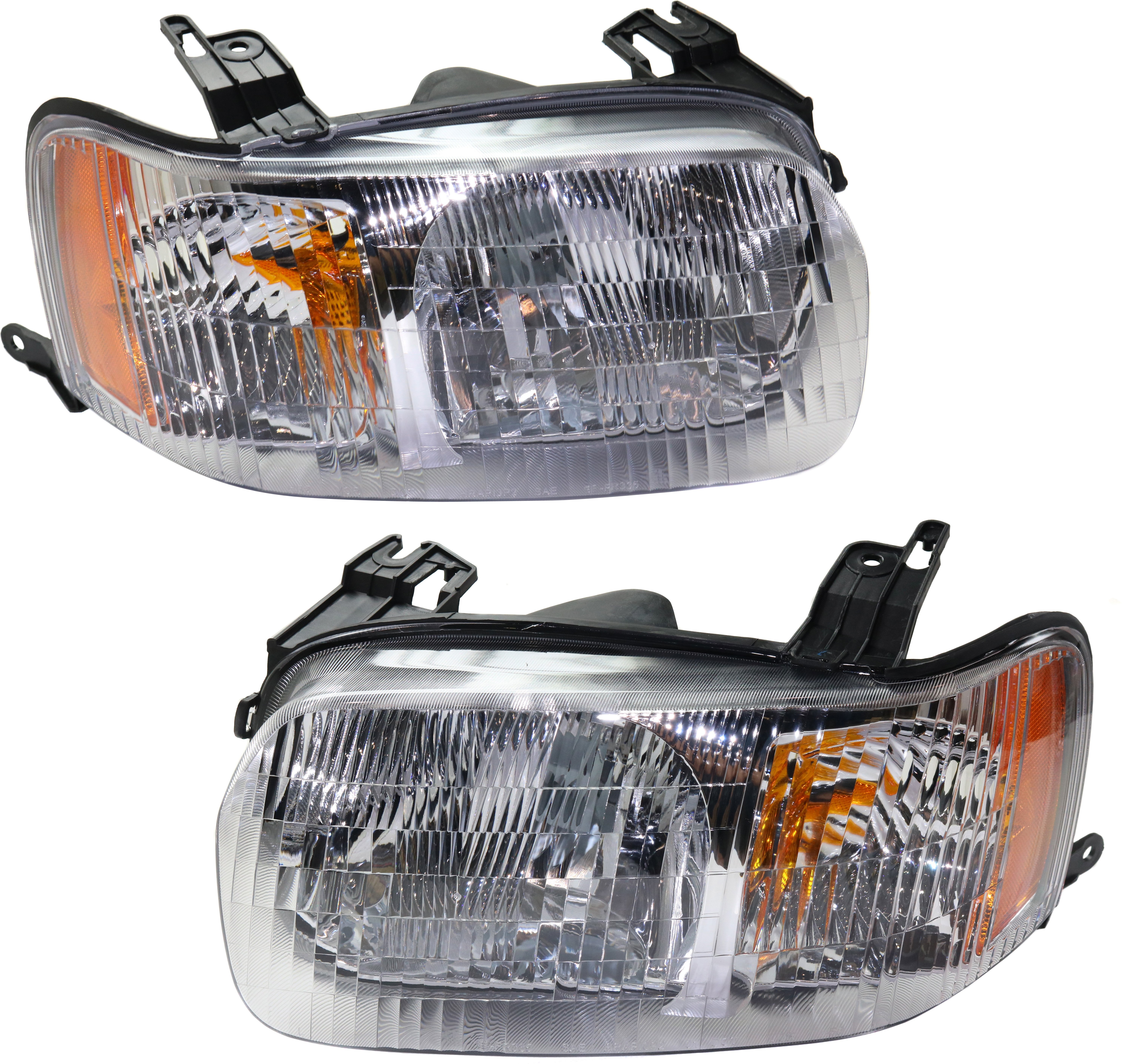 Headlight Assembly Pair/Set for Ford Escape 2001-2004, Right (Passenger) and Left (Driver), Halogen Replacement
