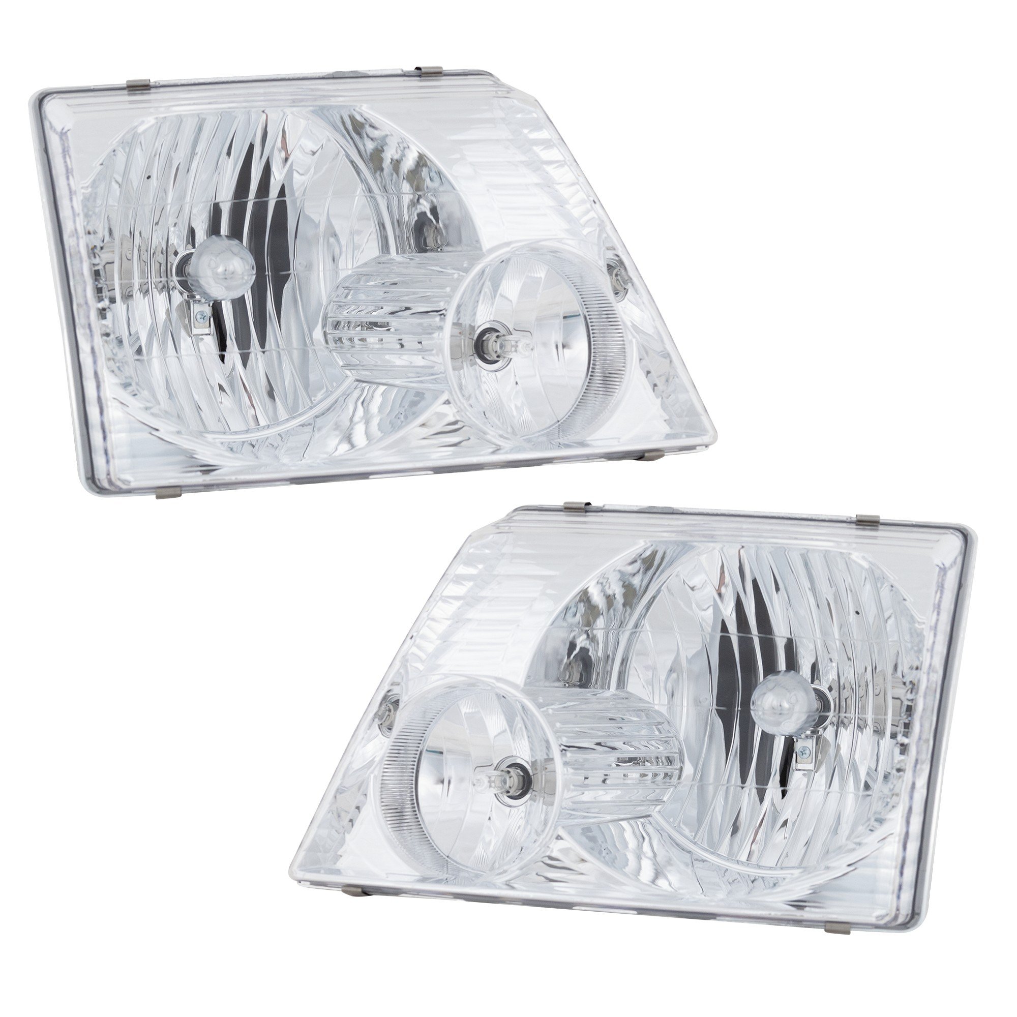 Headlight Assembly for 2002-2005 Ford Explorer, Halogen, Right (Passenger) and Left (Driver), Excludes 2002-2003 Sport Model, Replacement Pair/Set