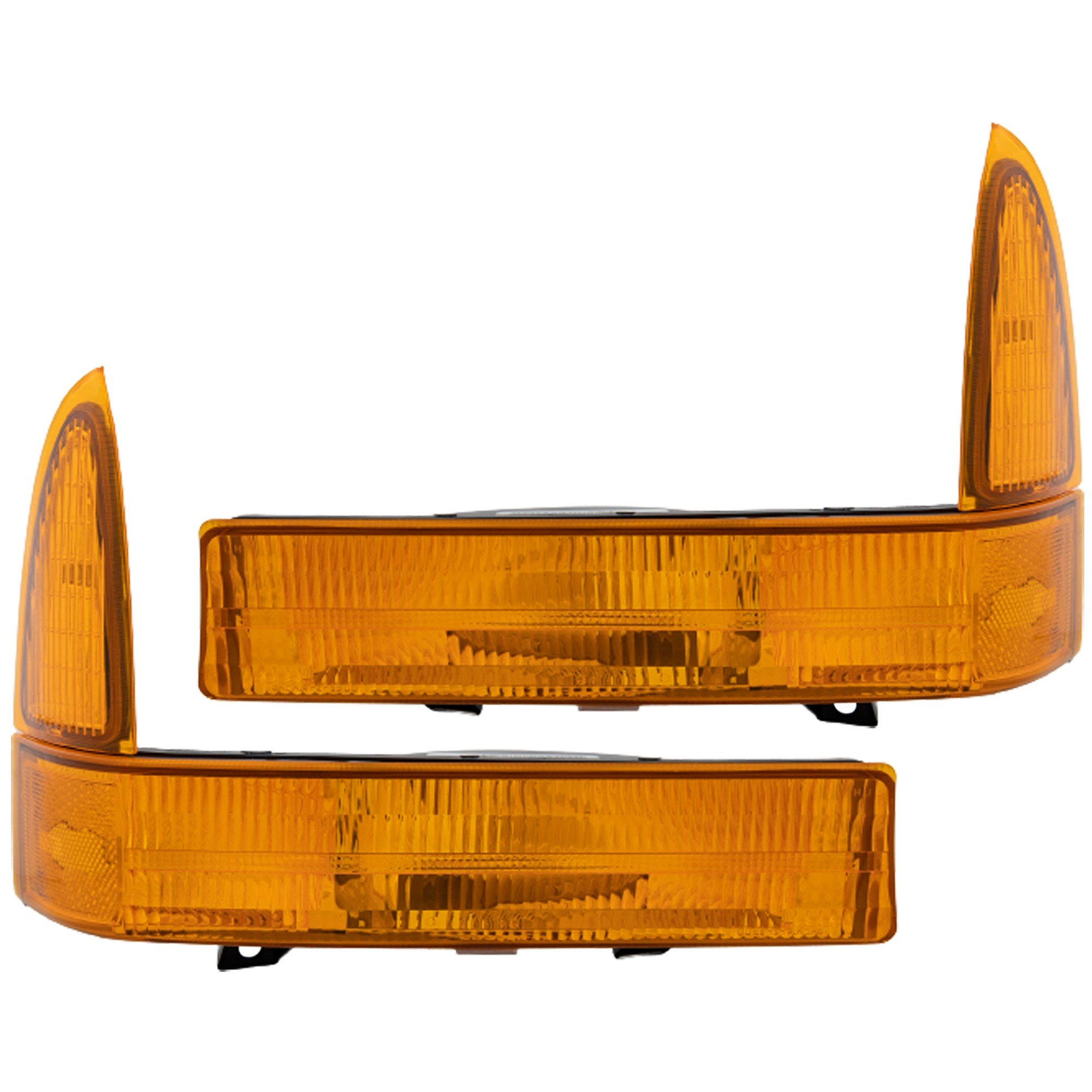 Corner Light Pair/Set for Ford F-Series Super Duty 1999-2001, Right (Passenger) and Left (Driver) Included, Lens and Housing, Replacement Note: Fits F-250, F-350, F-450, and F-550.