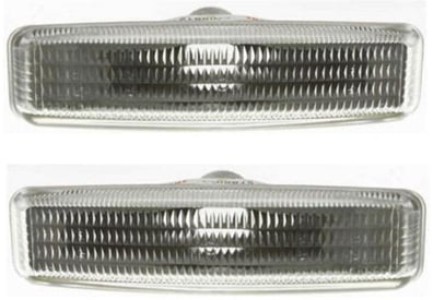 Front Side Marker Light for BMW 5-Series (1997-2003), Clear Lens, Right (Passenger) and Left (Driver) Replacement Pair/Set - fits 520i, 523i, 525i, 528i, 530i, 535i, 540i, 545i, 550i.