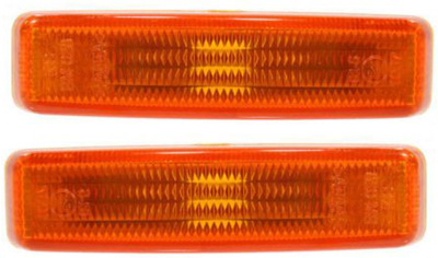 Front Side Marker Light for BMW 5-Series 1997-2003, Right (Passenger) and Left (Driver), Amber Lens Replacement Pair/Set (520i, 525i, 528i, 530i, 540i, M5)