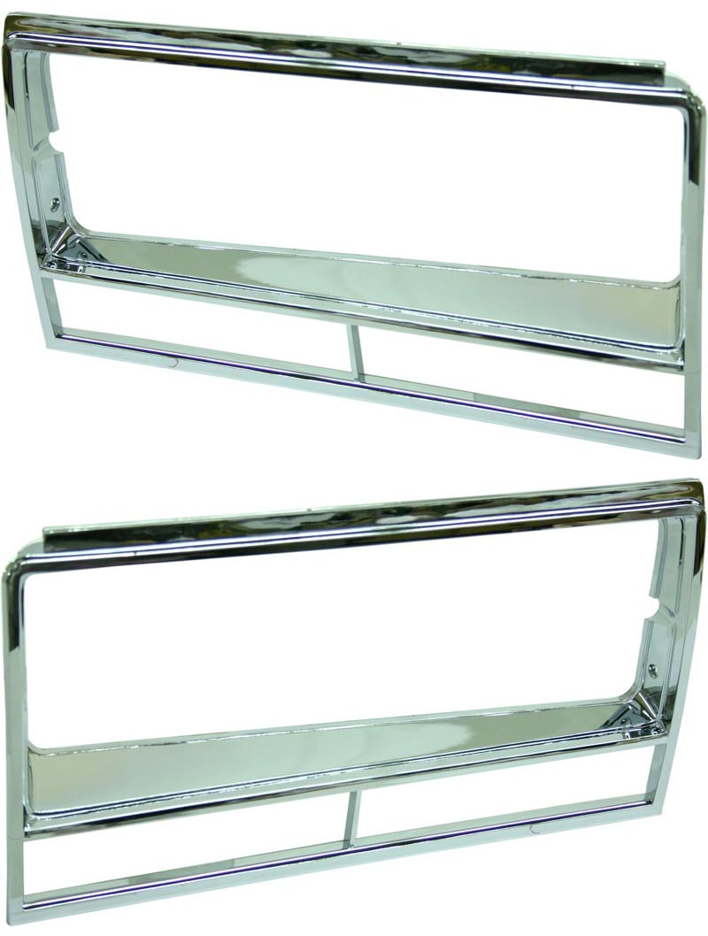 Headlight Door Pair/Set for 1982-1987 Chevrolet El Camino / 1982-1983 Malibu, Chrome, Right (Passenger) and Left (Driver) Included, Replacement
