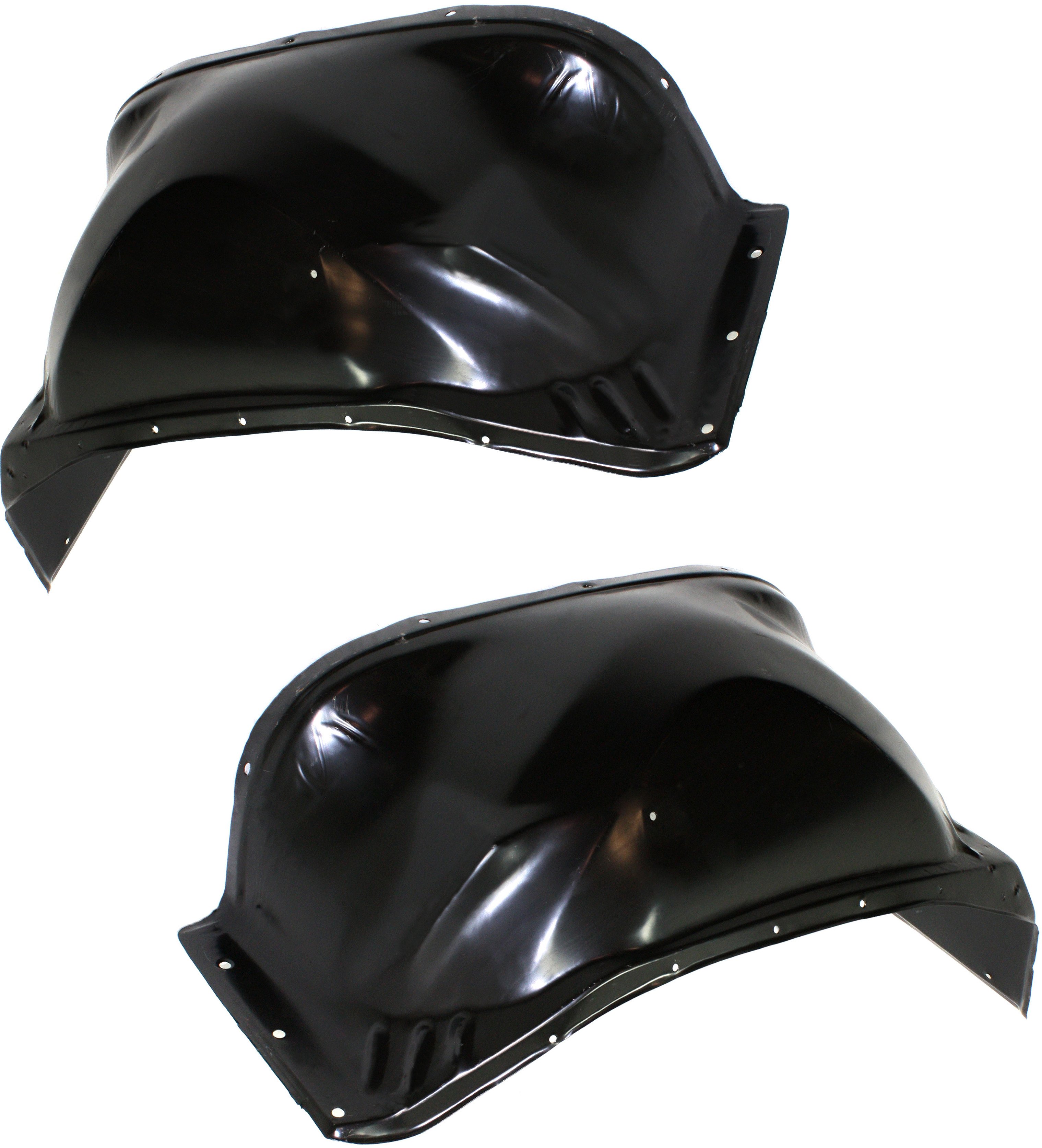 Inner Fender Wheelhouse Pair/Set for Chevrolet Suburban, 1981-1991, Right (Passenger) and Left (Driver), Steel, Black - CAPA-Certified Replacement