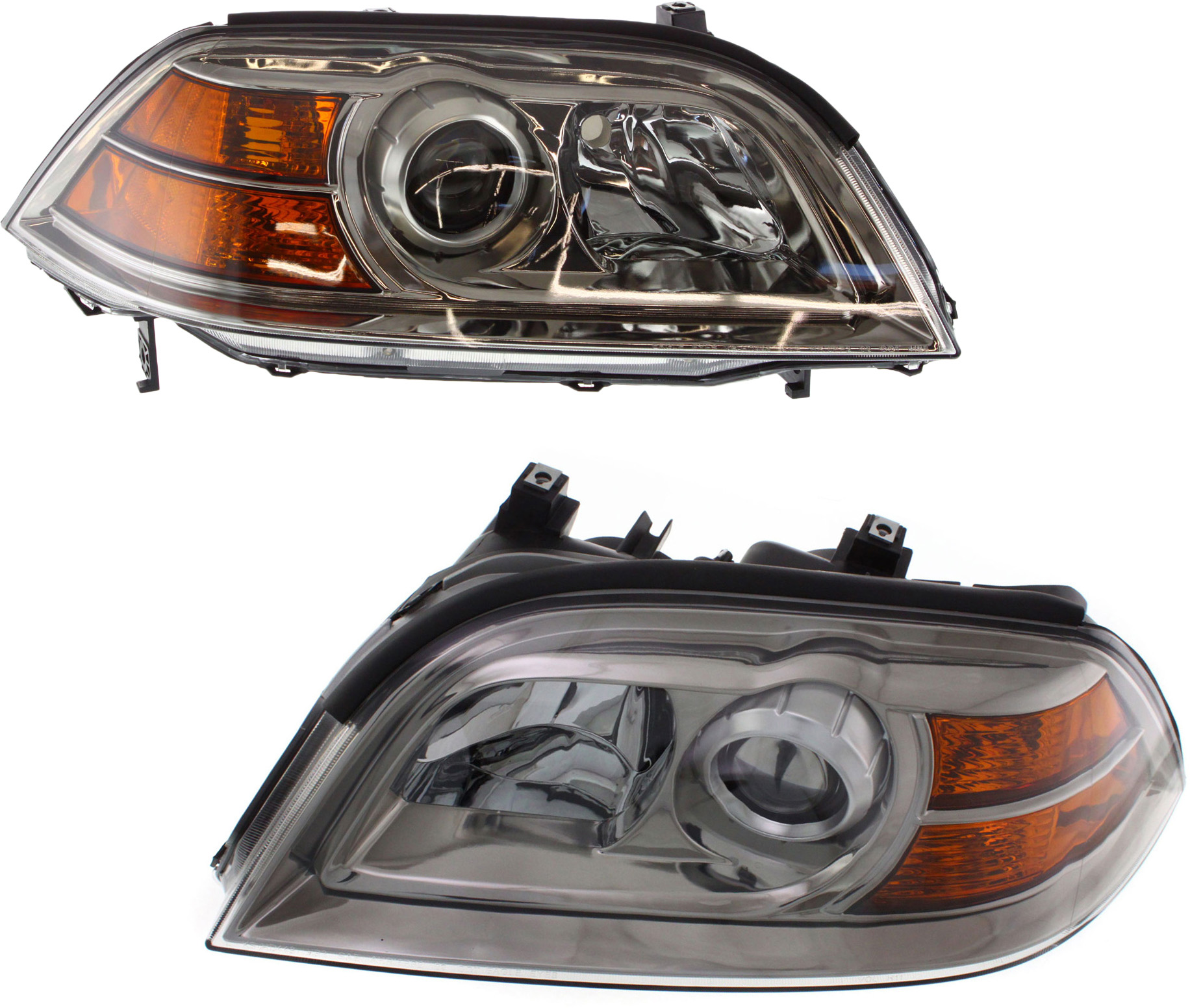 Headlight Pair/Set for Acura MDX 2004-2006, Right (Passenger) and Left (Driver) Side, Lens and Housing, Halogen - Replacement