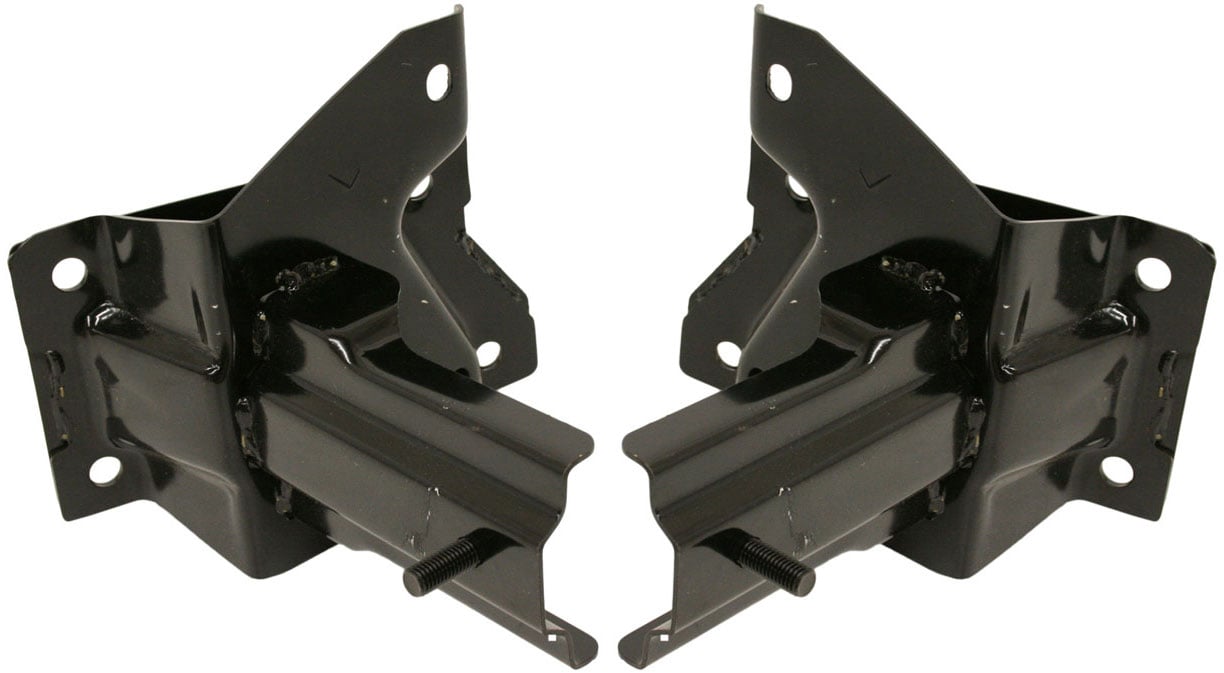 Pair/Set - Front Bumper Bracket for Buick Lucerne 2006-2011, Impact Bar, Steel, Right (Passenger) and Left (Driver), Replacement Set