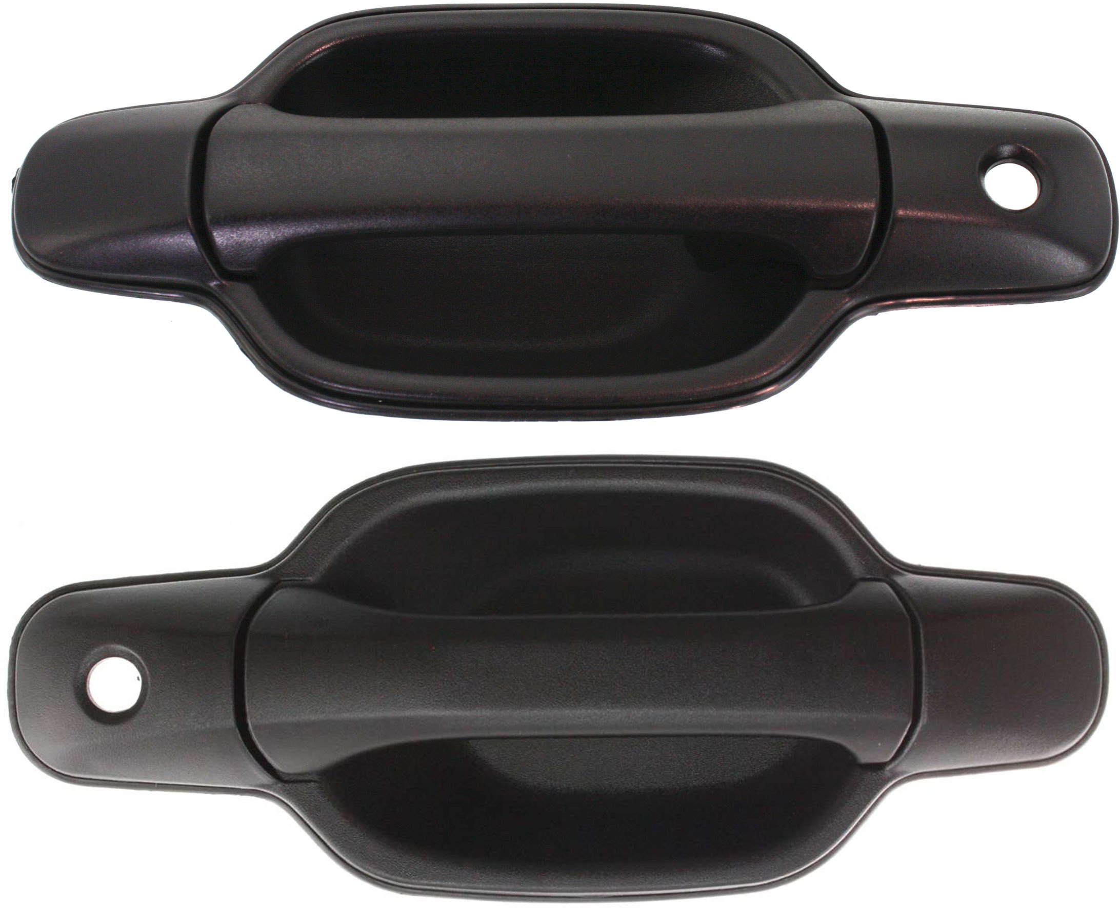 Exterior Door Handle Pair/Set for 2004-2012 Chevrolet Canyon/Colorado, Front Right (Passenger) & Left (Driver), Textured Black Replacement