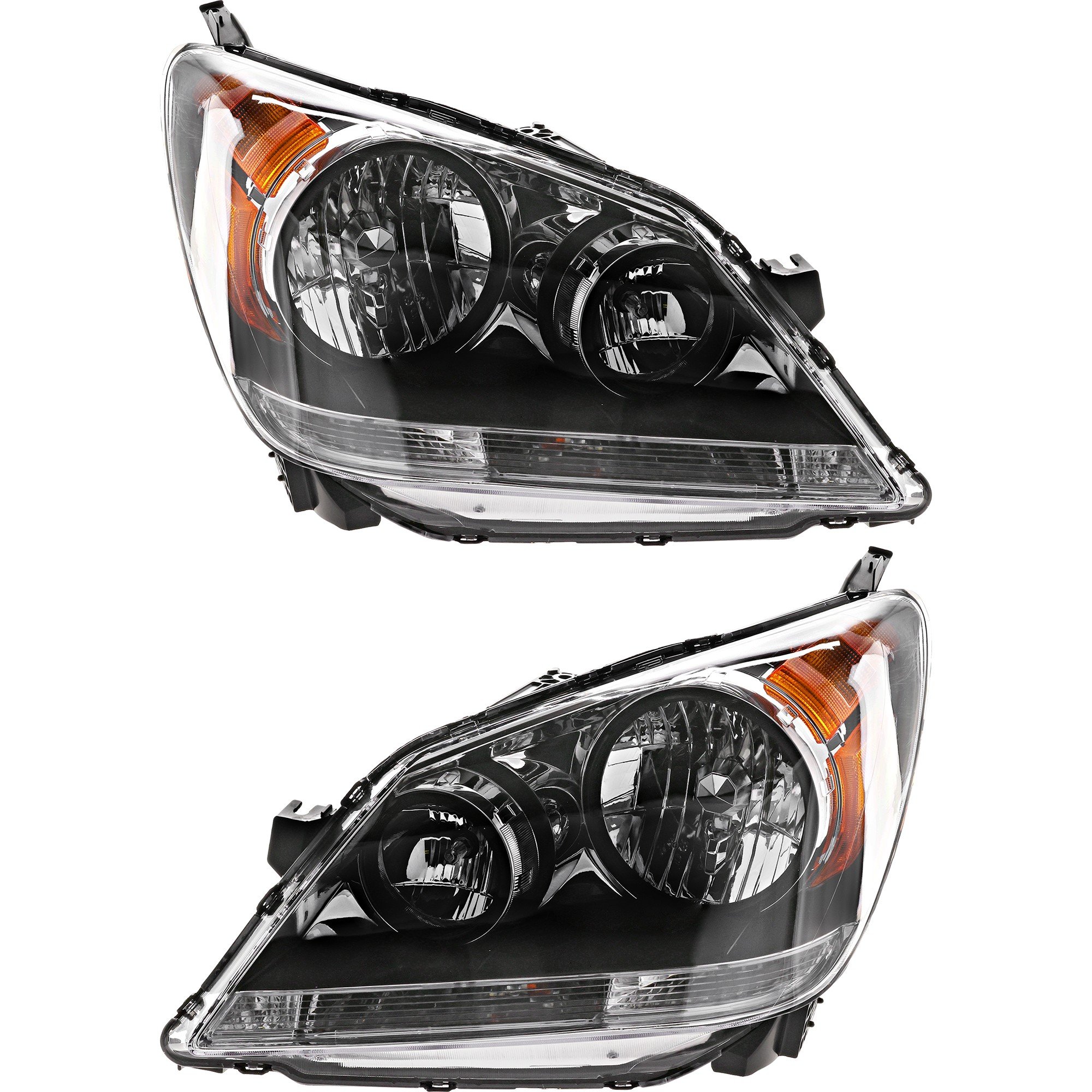Headlight Assembly for Honda Odyssey 2008-2010, Right (Passenger) and Left (Driver), Halogen, Replacement Pair/Set