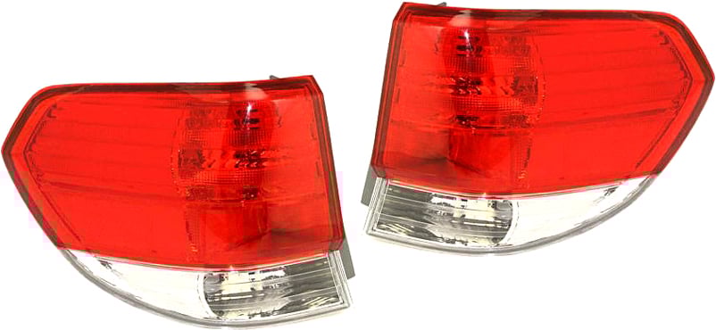 Tail Light Pair/Set for 2008-2010 Honda Odyssey, Right (Passenger) and Left (Driver), Outer, Lens and Housing Replacement