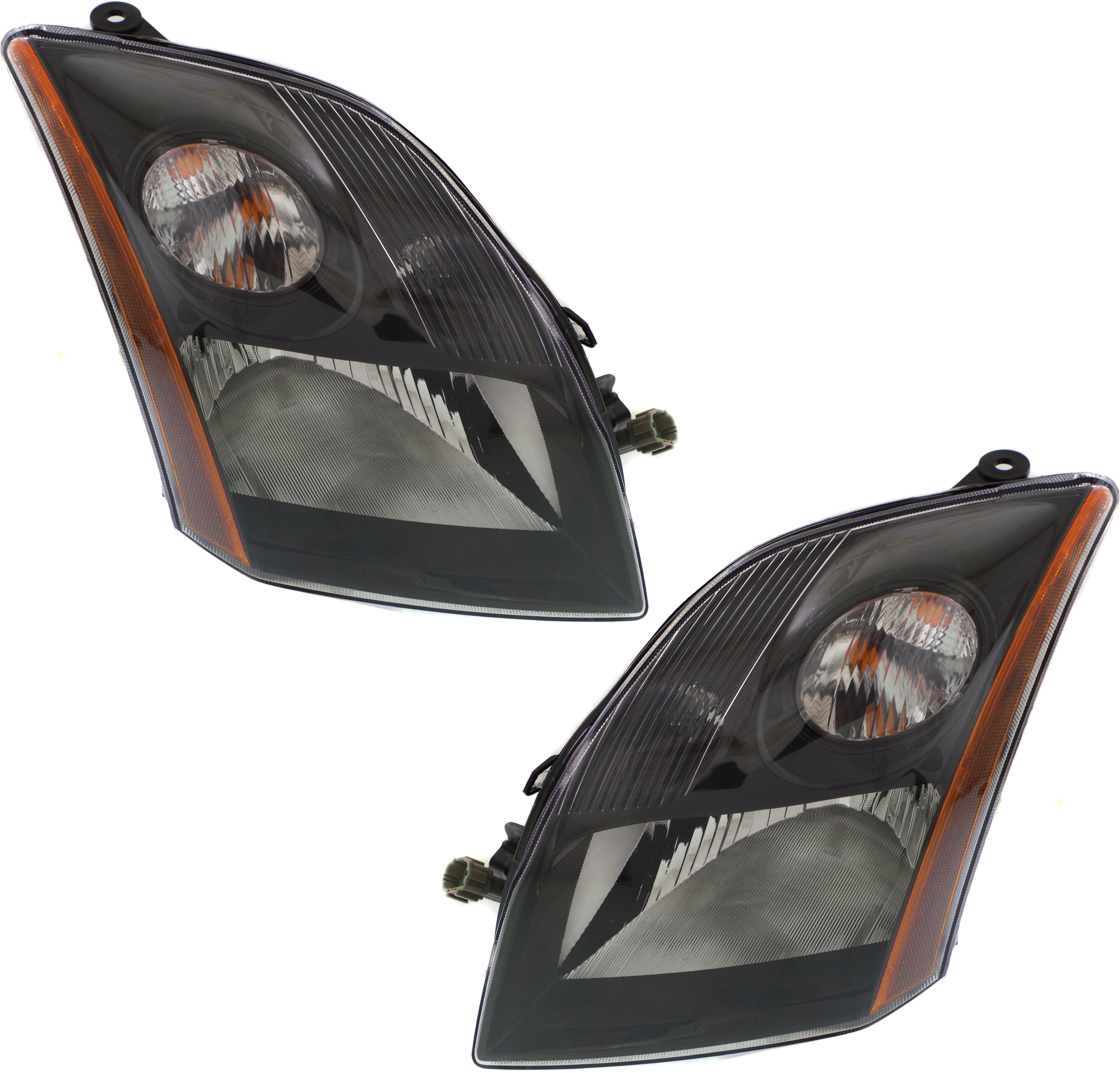 Pair/Set - Headlight Assembly for Nissan Sentra 2007-2009, Right (Passenger) and Left (Driver), Halogen, 2.5L Engine, SE-R/SE-R Spec V Models, Replacement