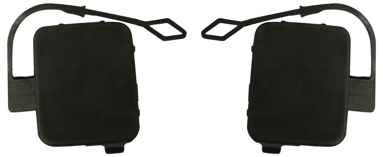 Front Bumper Tow Hook Cover for 2006-2008 BMW 3-Series Sedan/Wagon without M Package, Right (Passenger) and Left (Driver), Replacement (Models: for 325i, 325xi, 328i, 330i, 330xi)