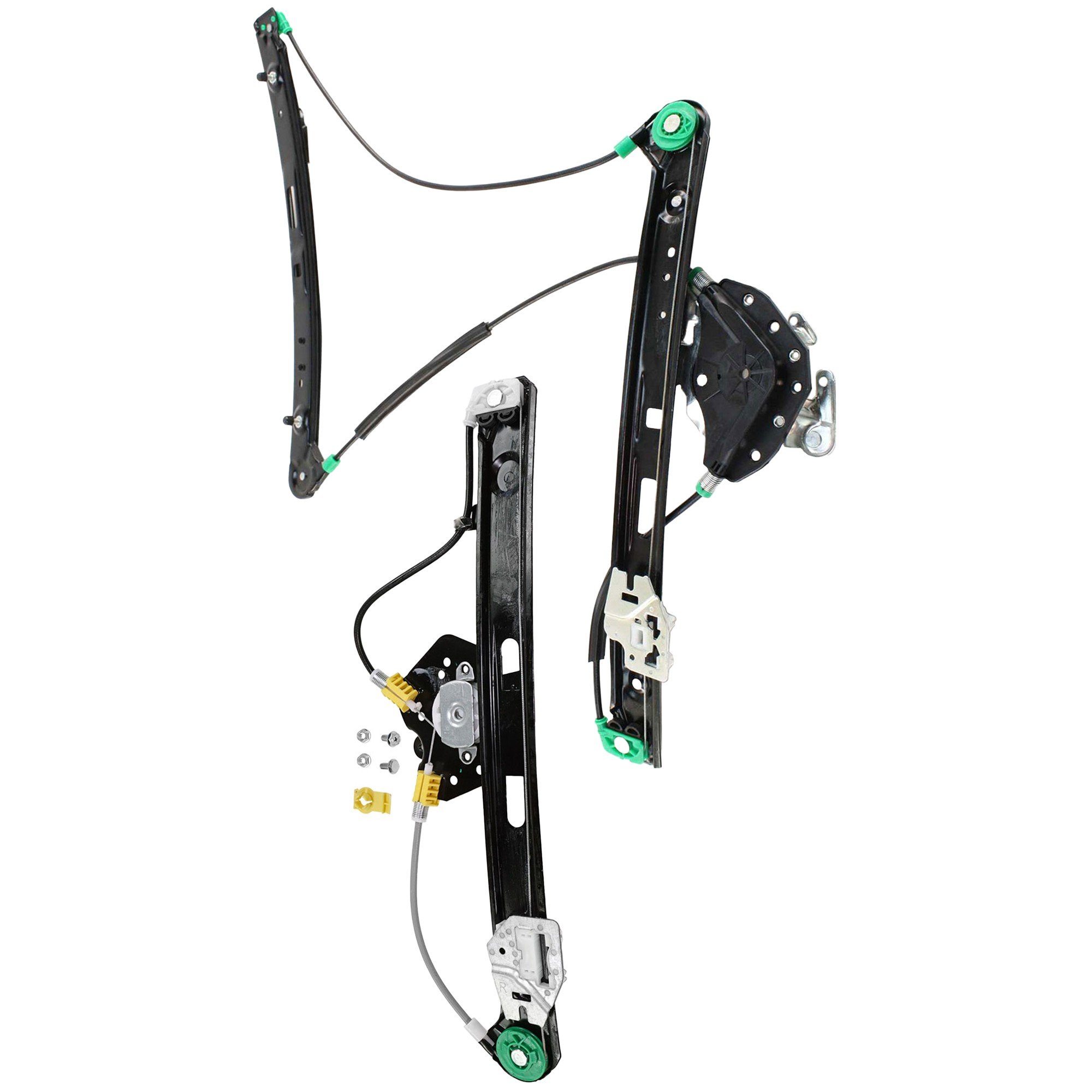 Front and Rear Window Regulator for BMW 3-Series 2000-2005 Right (Passenger), Power Without Motor, Replacement Set Specific Models: for 320i, 325i, 330i.