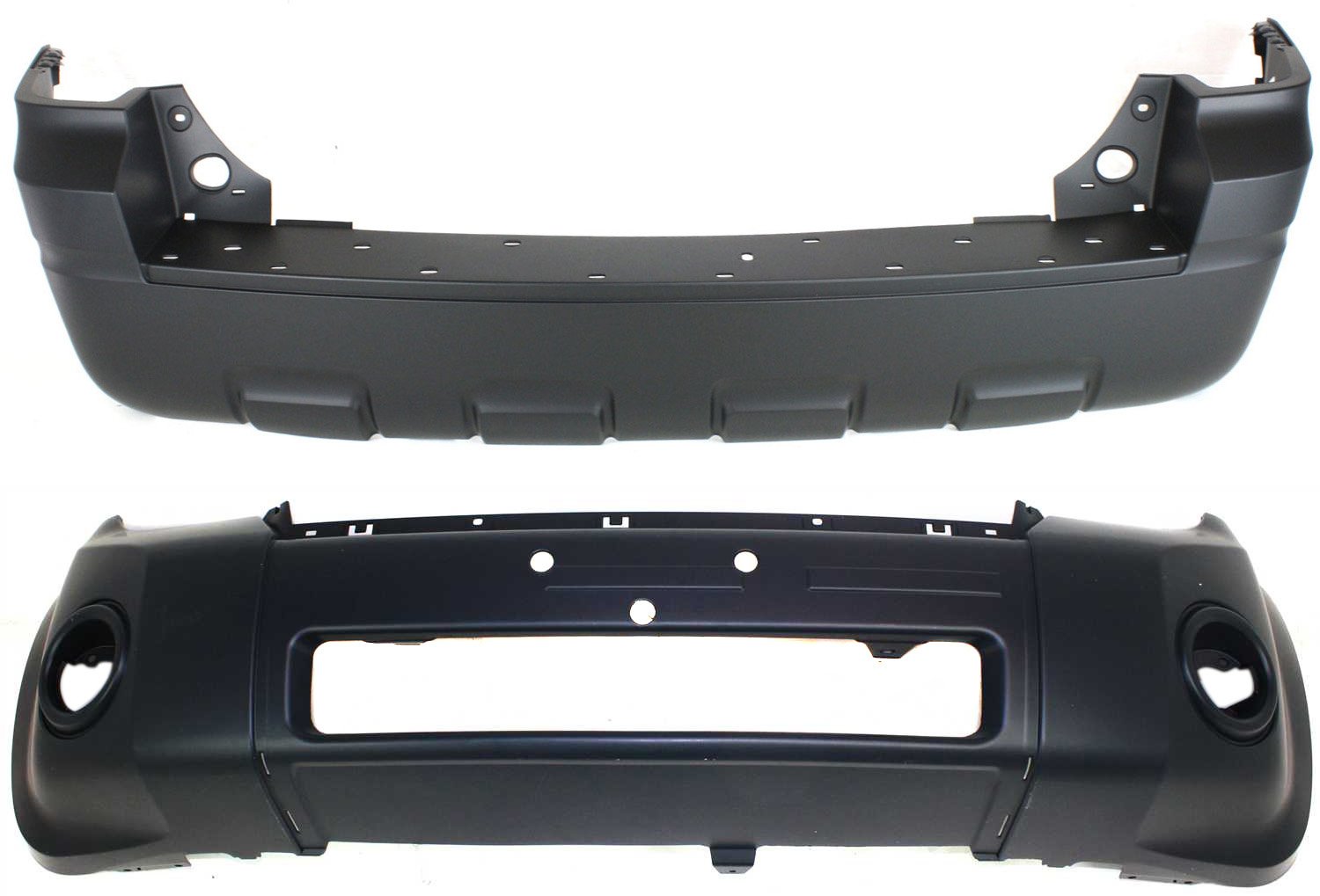 Front and Rear Bumper Cover Set for Ford Escape 2008-2012, Primed (Ready to Paint) Replacement