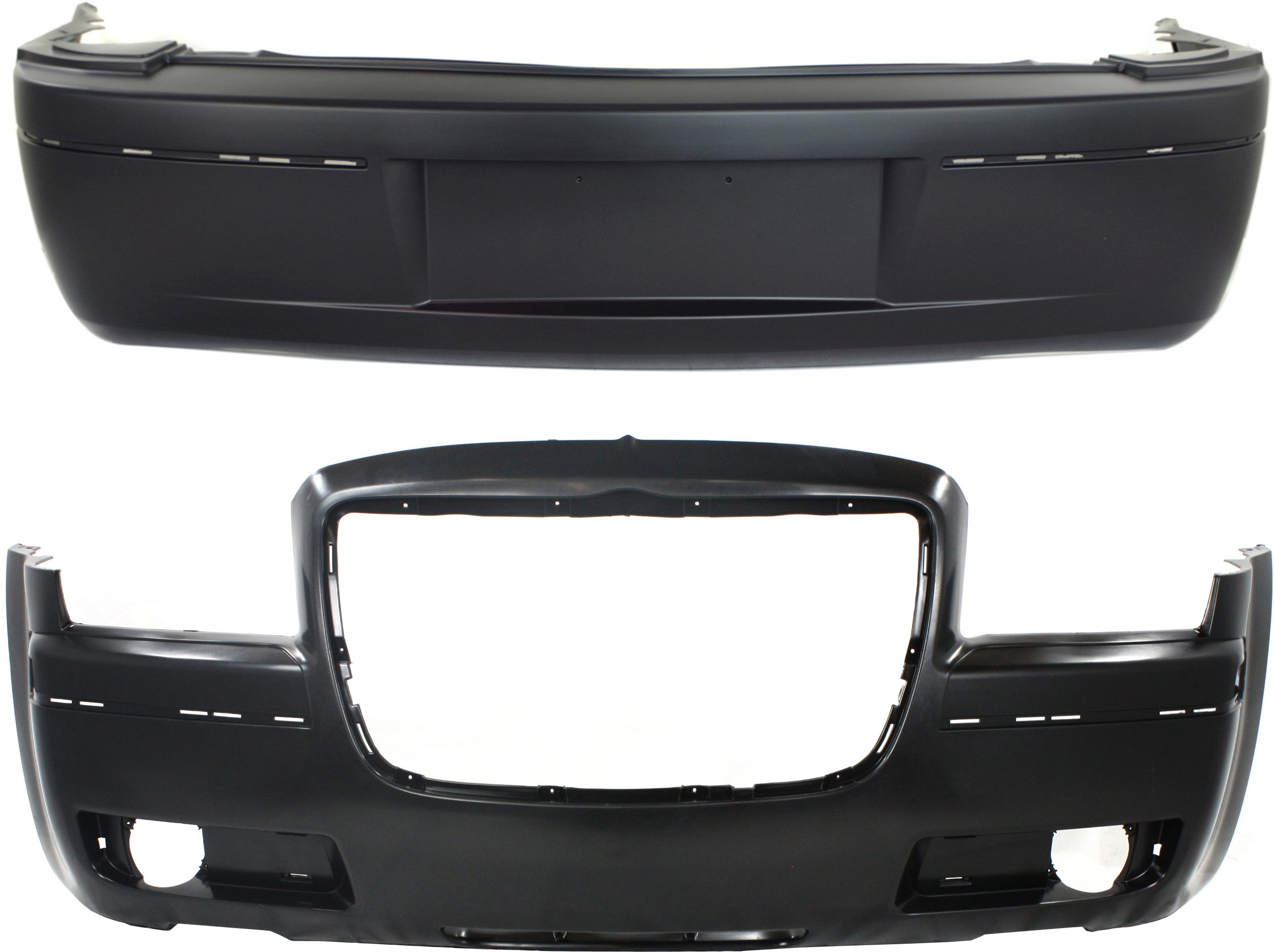 Front and Rear Bumper Cover Set for 2005-2010 Chrysler Chrysler 300, 3.5L Engine, Primed (Ready to Paint), Replacement