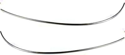 Front Bumper Molding Pair/Set for Buick Century 1997-2005, Right (Passenger) and Left (Driver), Plastic, Chrome, Replacement
