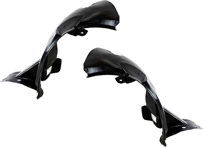 Front Fender Liner Pair/Set for 2004-2009 Cadillac SRX, Right (Passenger) and Left (Driver) Cover Extension, Front Section Replacement