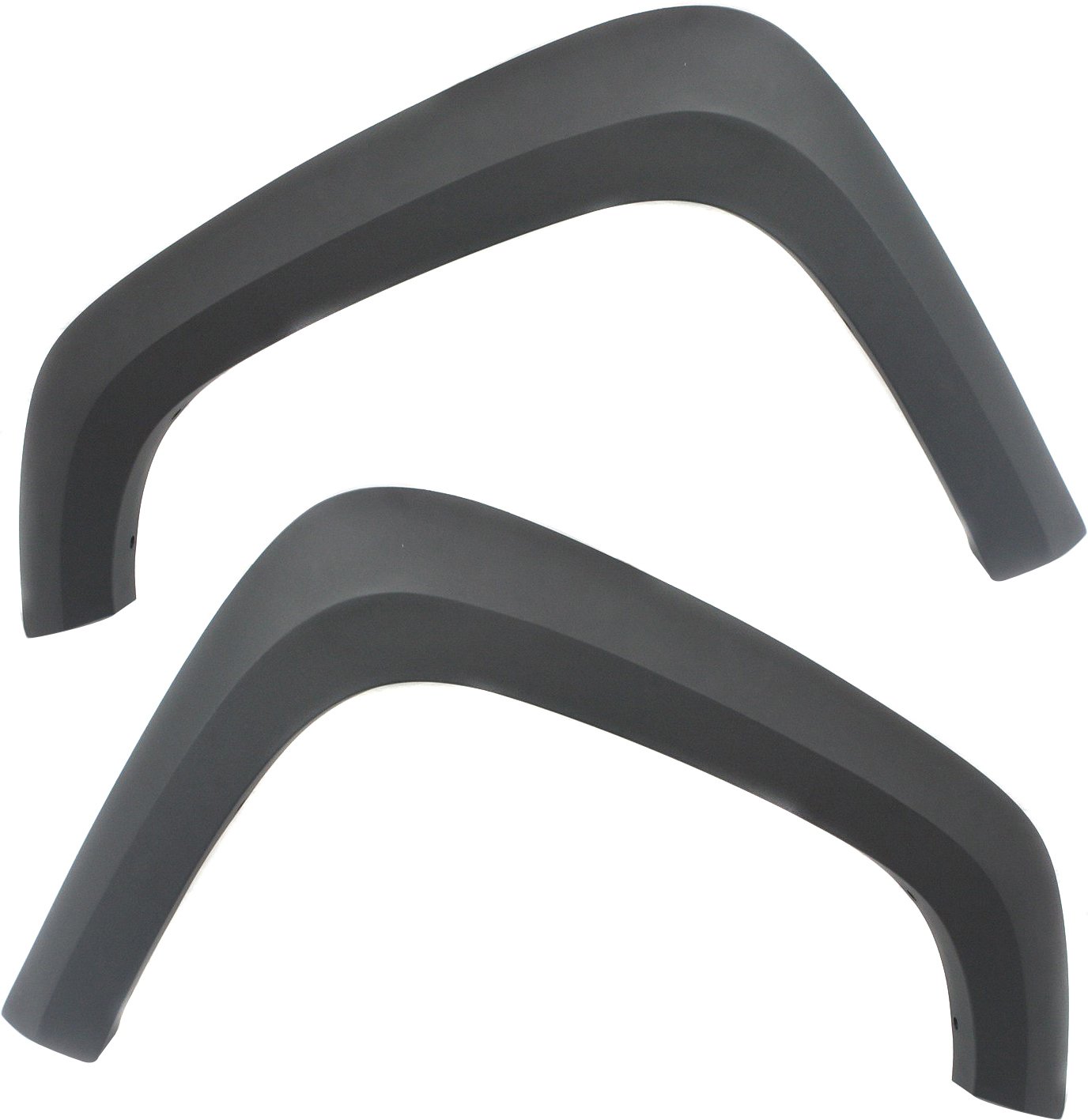 Front Wheel Opening Molding Pair/Set for Chevrolet Canyon/Colorado 2004-2012, Right (Passenger) and Left (Driver), OE Style, Textured Gray, with Off Road Package, Replacement