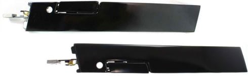 Front Door Handle Pair/Set for 1990-1994 Chevrolet Lumina, Right (Passenger) and Left (Driver) Included, Outside, Metal, Black, with Keyhole and Molding, Replacement