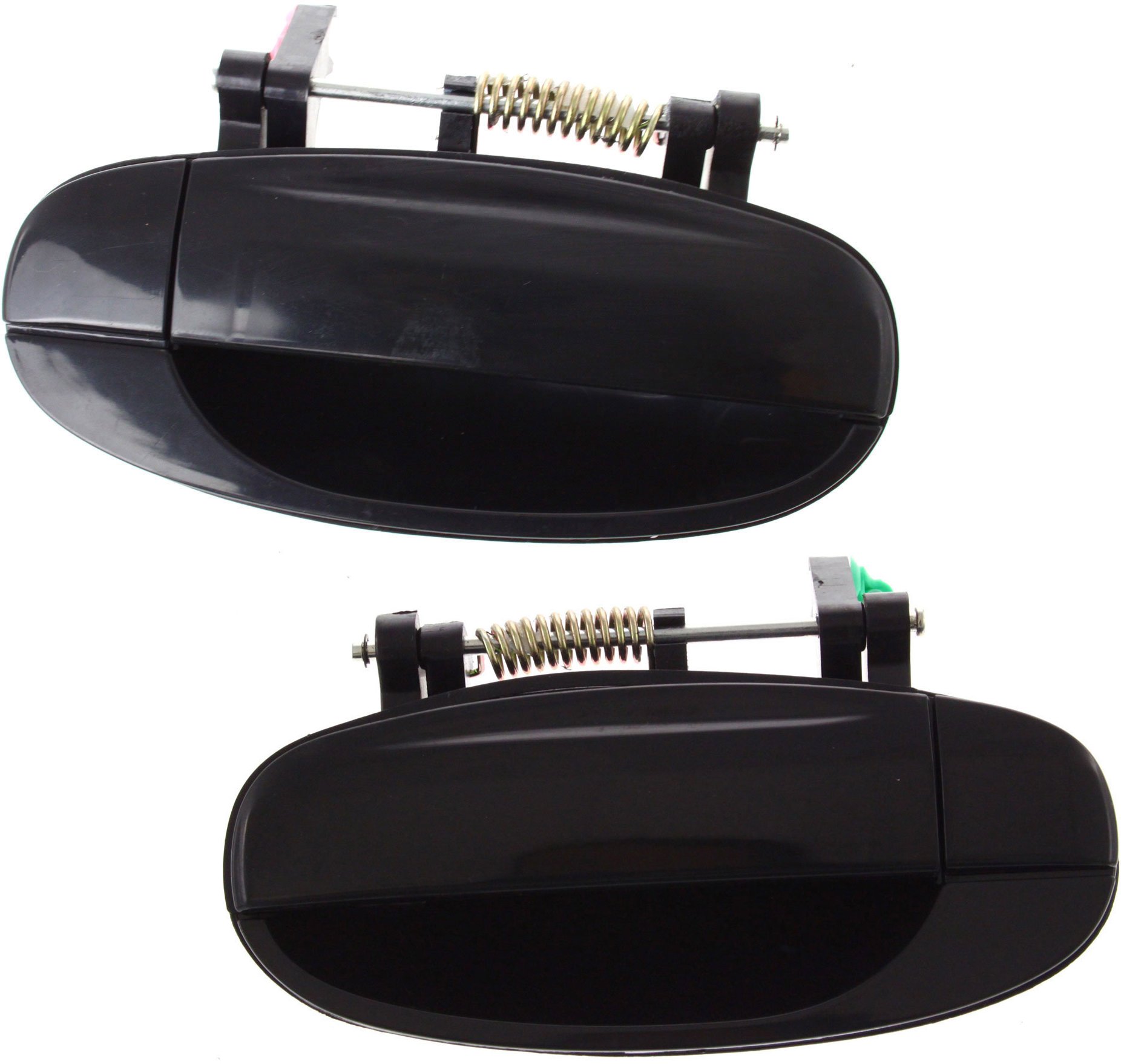 Smooth Black Rear Exterior Door Handle Assembly Pair/Set for Chevrolet Aveo 2004-2006/Aveo5 2009-2011, Right (Passenger) and Left (Driver), Replacement