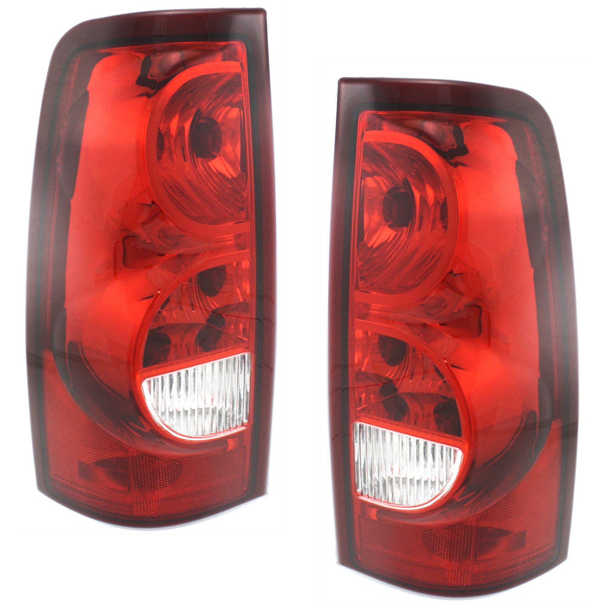 Tail Light Assembly for 2003 Chevrolet Silverado 1500/2500, Fleetside, Right (Passenger) and Left (Driver) Replacement Pair/Set