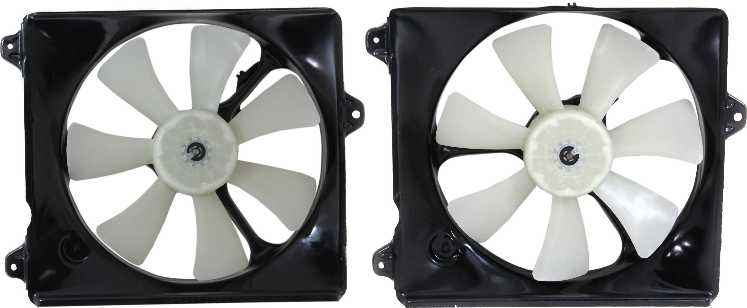 Cooling Fan Assembly Set for 1997-1998 Toyota ES300 and 1999 Solara, Set of 2, A/C and Radiator Fan with Shroud, Replacement