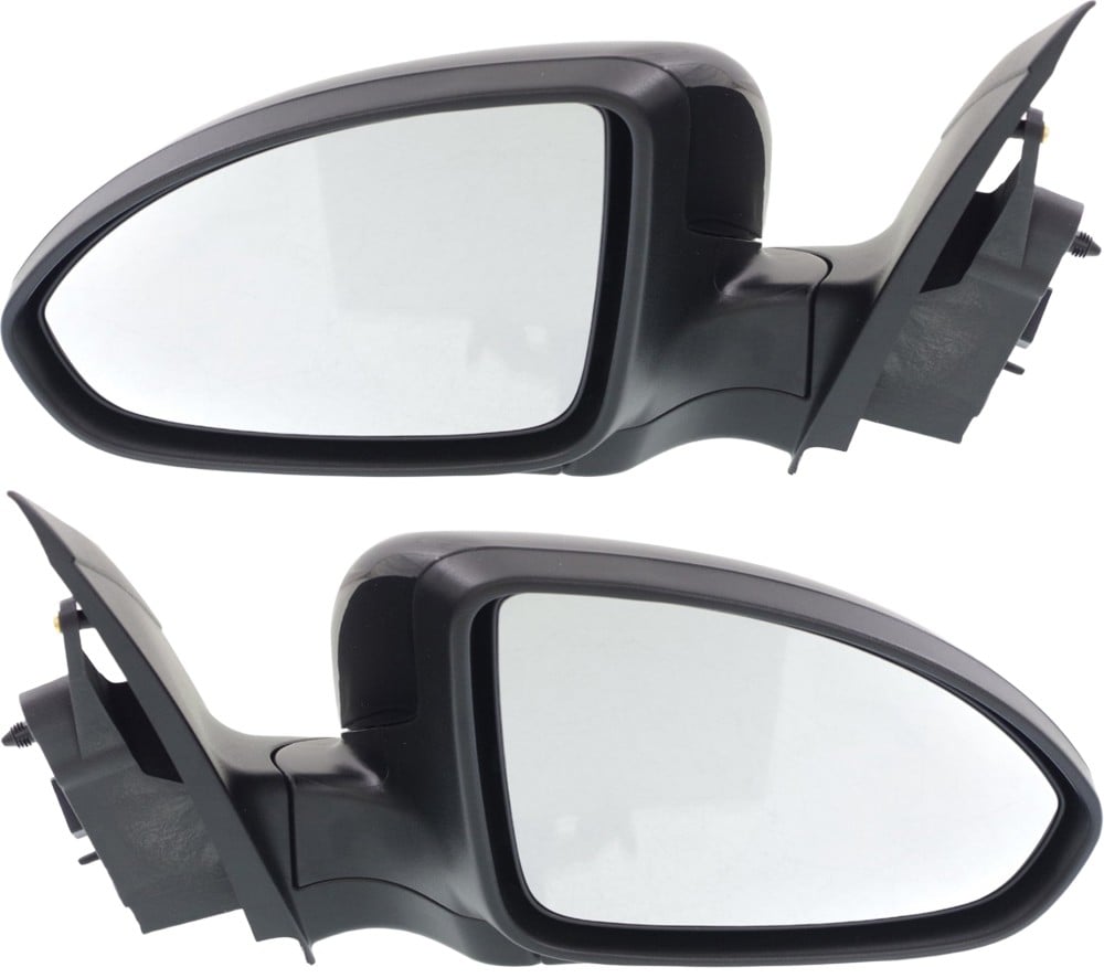 Mirror Pair/Set for Chevrolet Cruze 2011-2015 and Cruze Limited 2016, Right (Passenger) and Left (Driver), Power Adjustable, Manual Folding, Heated, Paintable Replacement