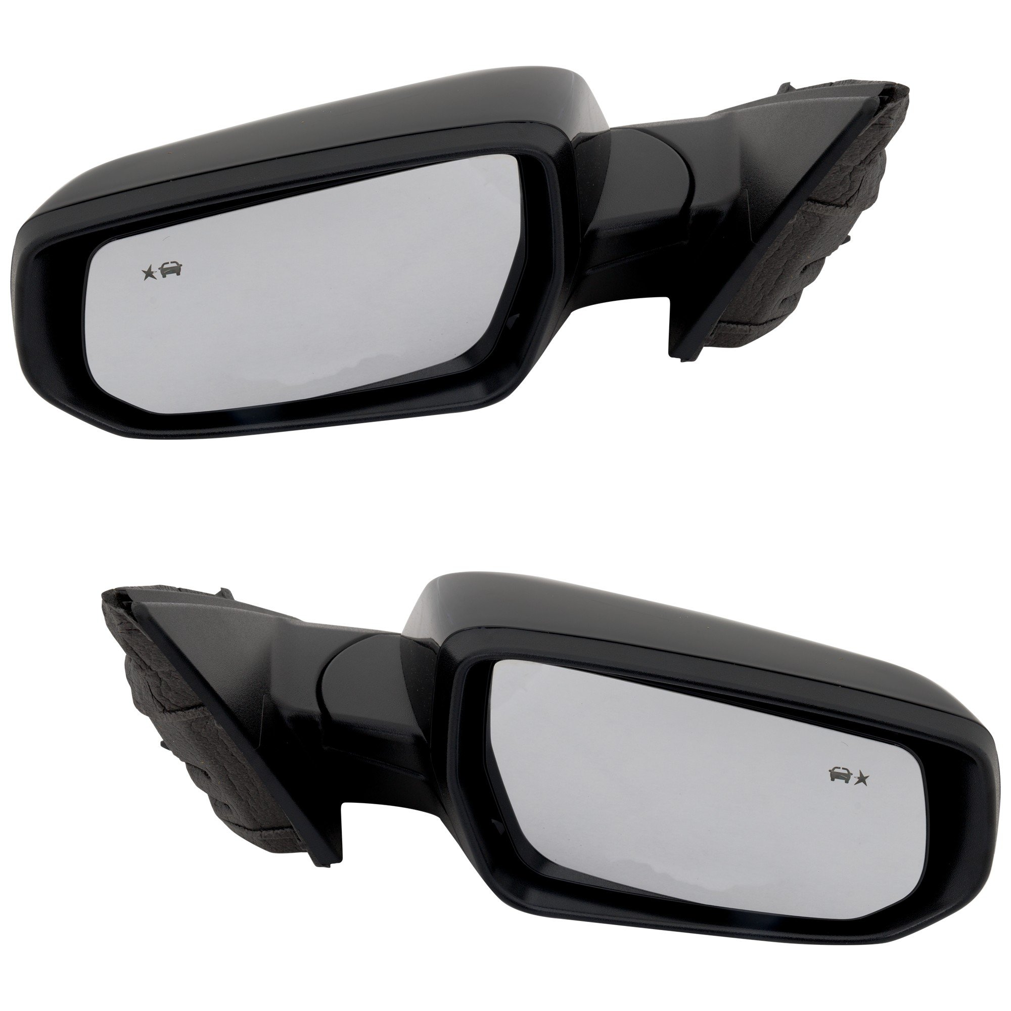 Power Mirror Pair/Set for 2019-2022 Chevrolet Malibu Hybrid/LT Models, Right (Passenger) and Left (Driver), Manual Folding, Heated, Paintable, with Blind Spot Detection, without Auto Dimming, with Memory, Signal Light, Lane Change Assist, Replacement