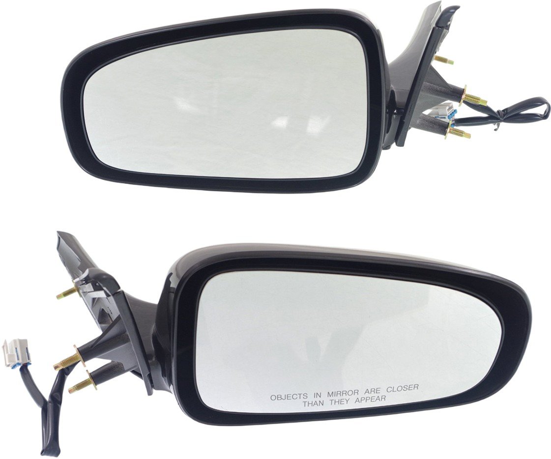 Power Mirror Pair/Set for 2000-2005 Chevrolet Impala, Right (Passenger) and Left (Driver), Non-Folding, Non-Heated, Paintable Replacement