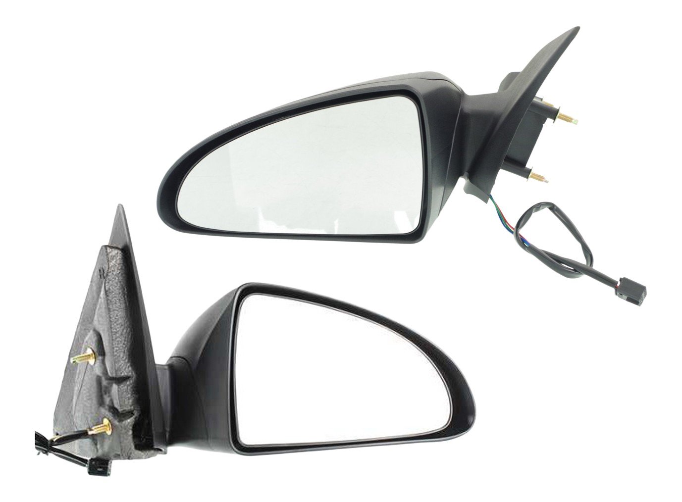 Power Mirror Pair/Set for 2004-2008 Chevrolet Malibu Base/LS/LT Models, Right (Passenger) and Left (Driver), Manual Folding, Non-Heated, Textured, Replacement
