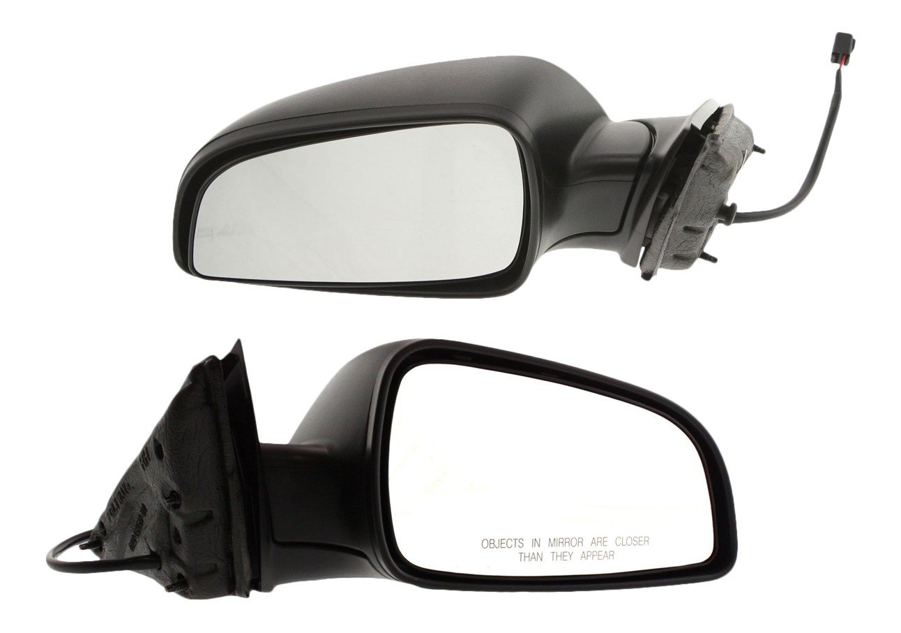 Power Mirror Pair/Set for 2008-2012 Chevrolet Malibu LS Model, Manual Folding, Non-Heated, Textured, Right (Passenger) and Left (Driver) Replacement