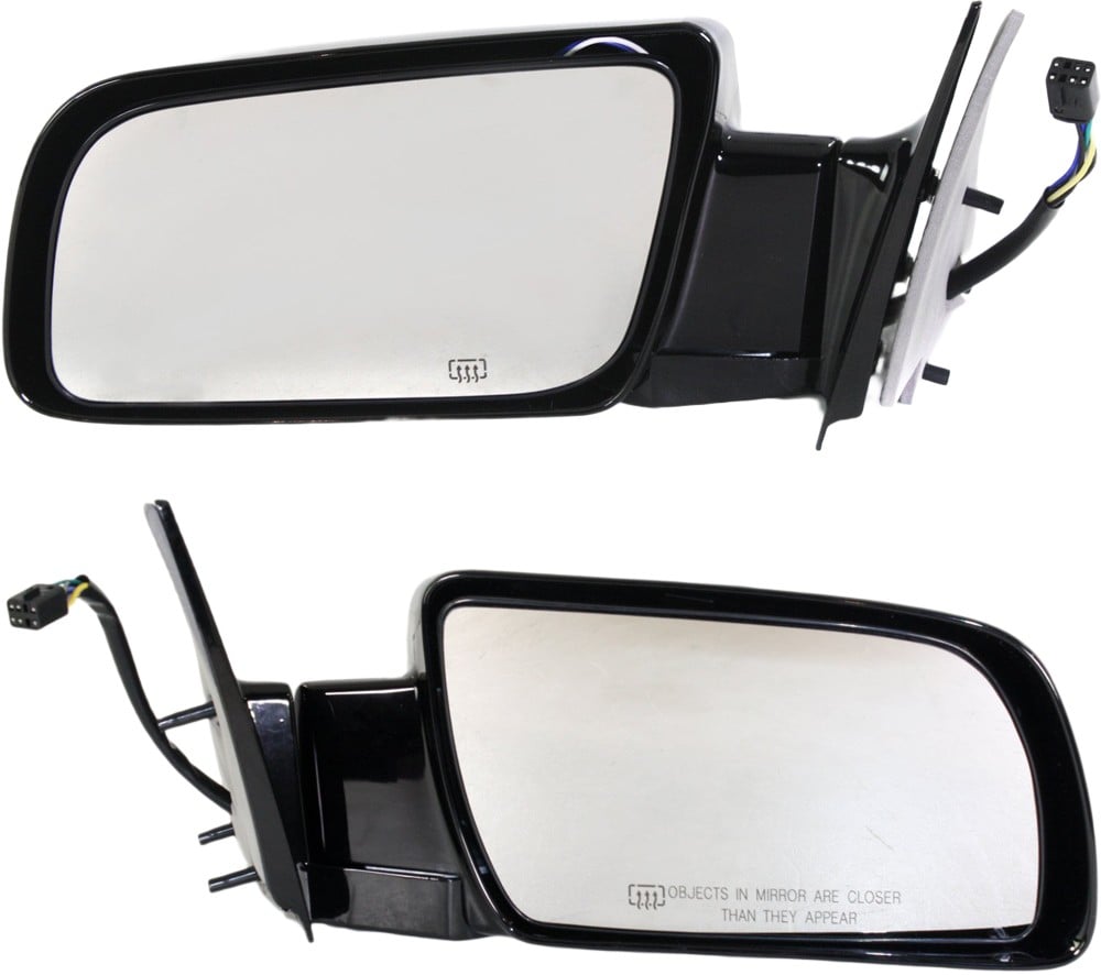 Power Mirror Pair/Set for Chevrolet C/K Full Size Pickup 1988-2002, Right (Passenger) and Left (Driver), Non-Towing, Manual Folding, Heated, Paintable, Standard Type Replacement