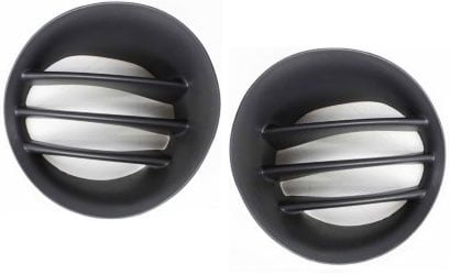 Pair/Set - Fog Light Cover for Dodge Full Size P/U 2002-2009, Right (Passenger) and Left (Driver), Primed (Ready to Paint) - Replacement Set