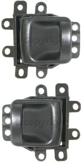Front Interior Door Handle Pair/Set for 1995-1999 Neon, Right (Passenger) and Left (Driver), Textured Black Plastic Replacement