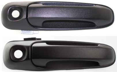 Front Exterior Door Handle Set for Dodge Full Size Pickup 2002-2009/Dakota 2005-2011, Textured Black with Key Hole, Replacement