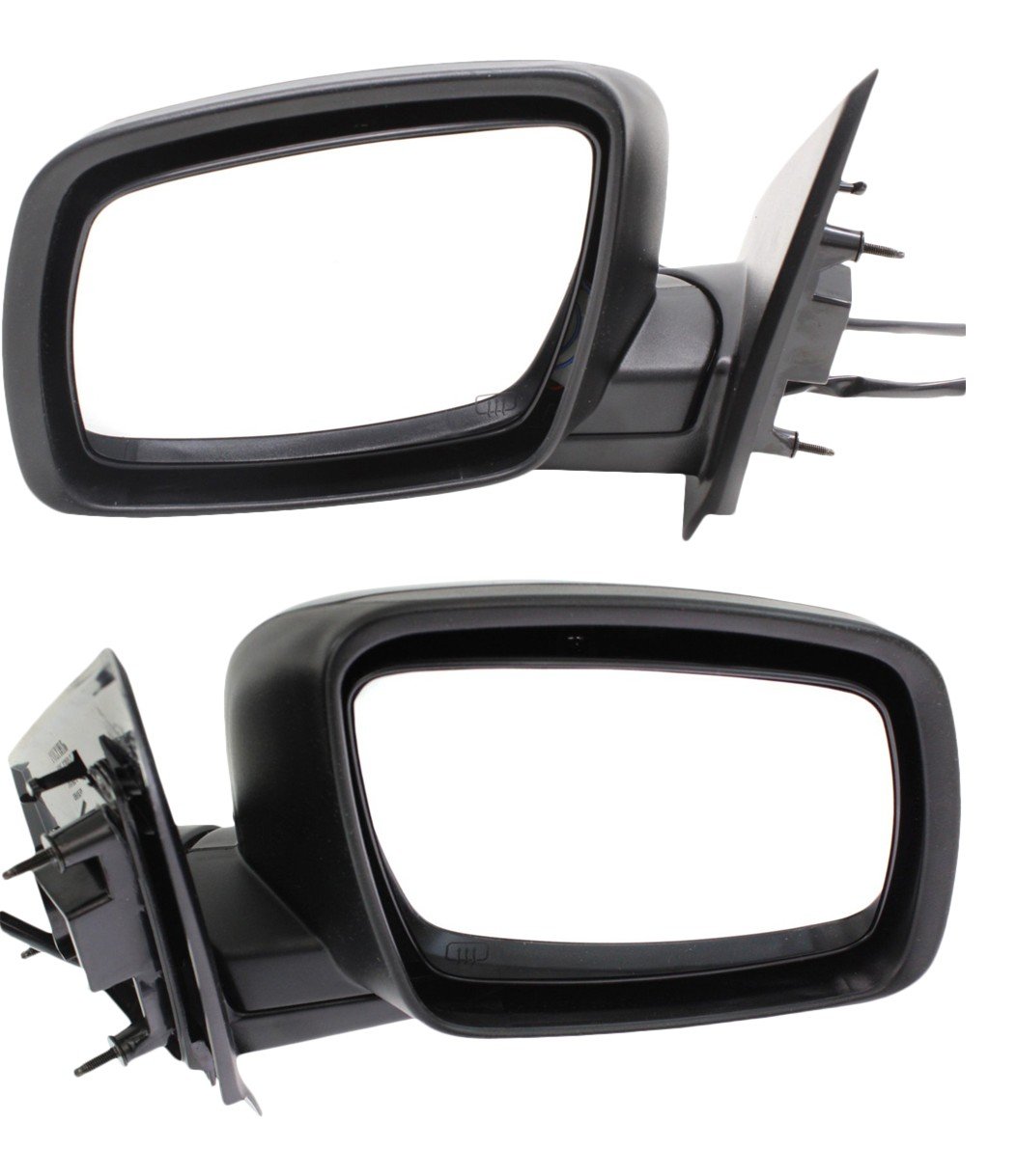Pair/Set - Power Folding Heated Mirrors for Dodge Journey 2011-2018, Right (Passenger) and Left (Driver), Paintable, Type 2 Replacement