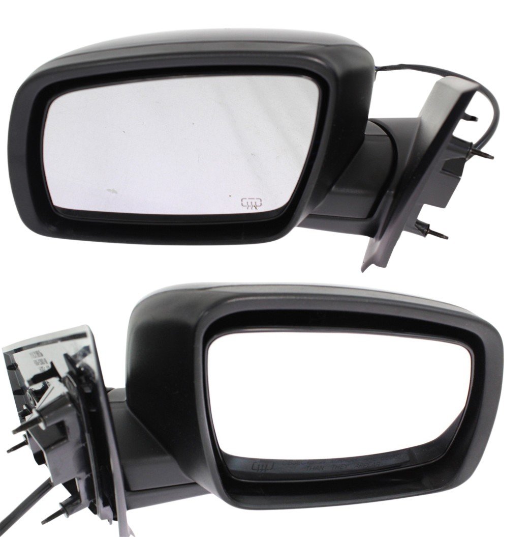 Power Heated Manual Folding Paintable Mirror Pair/Set for Dodge Journey 2016-2018, Type 2, Right (Passenger) and Left (Driver) Replacement