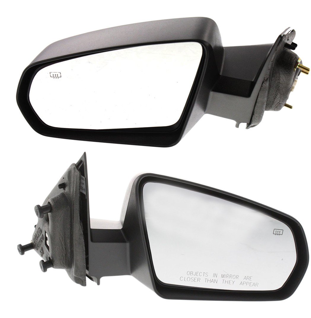 Power Mirror Pair/Set for Dodge Avenger 2008-2014, Right (Passenger) and Left (Driver), Non-Folding, Heated, Paintable Replacement
