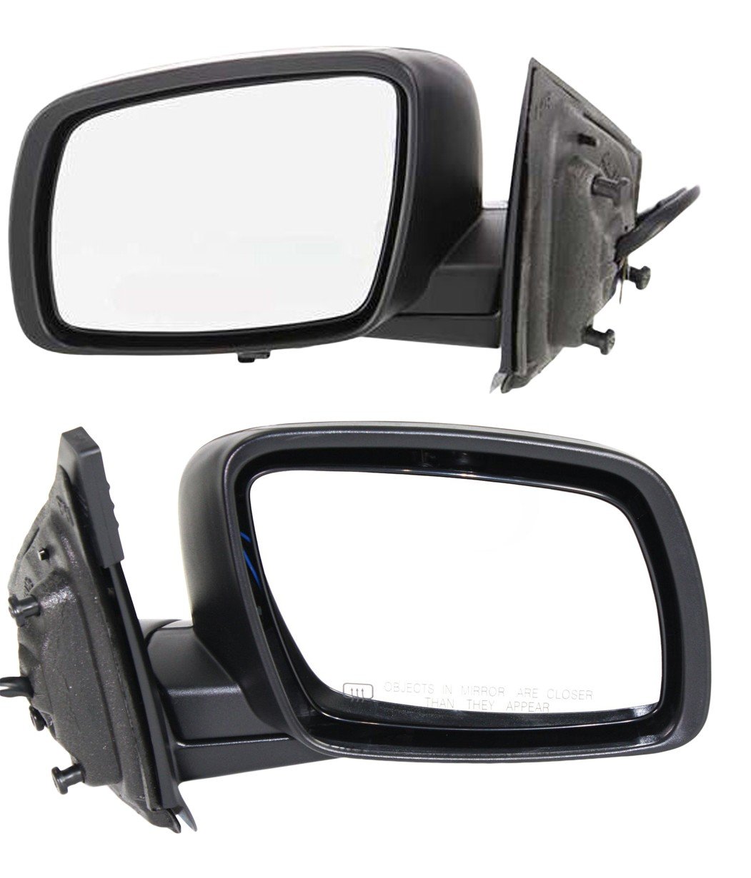 Power Heated Mirror Pair/Set for Dodge Journey SE Model 2009-2015, Manual Folding, Textured, without Memory, Right (Passenger) and Left (Driver), Replacement