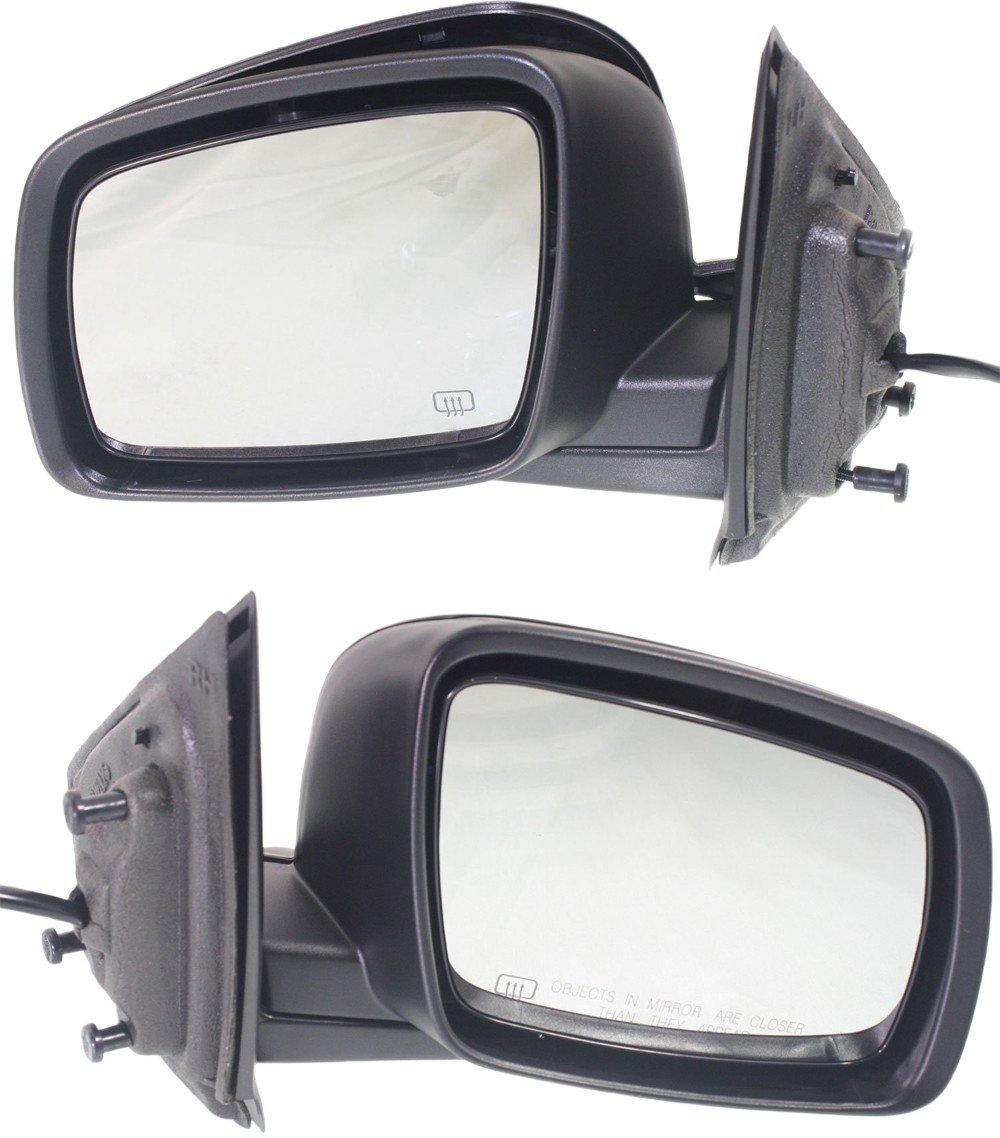 Power Mirror Pair/Set for 2009-2019 Journey, Right (Passenger) and Left (Driver), Manual Folding, Heated, Paintable, with One Touch, without Memory, Replacement