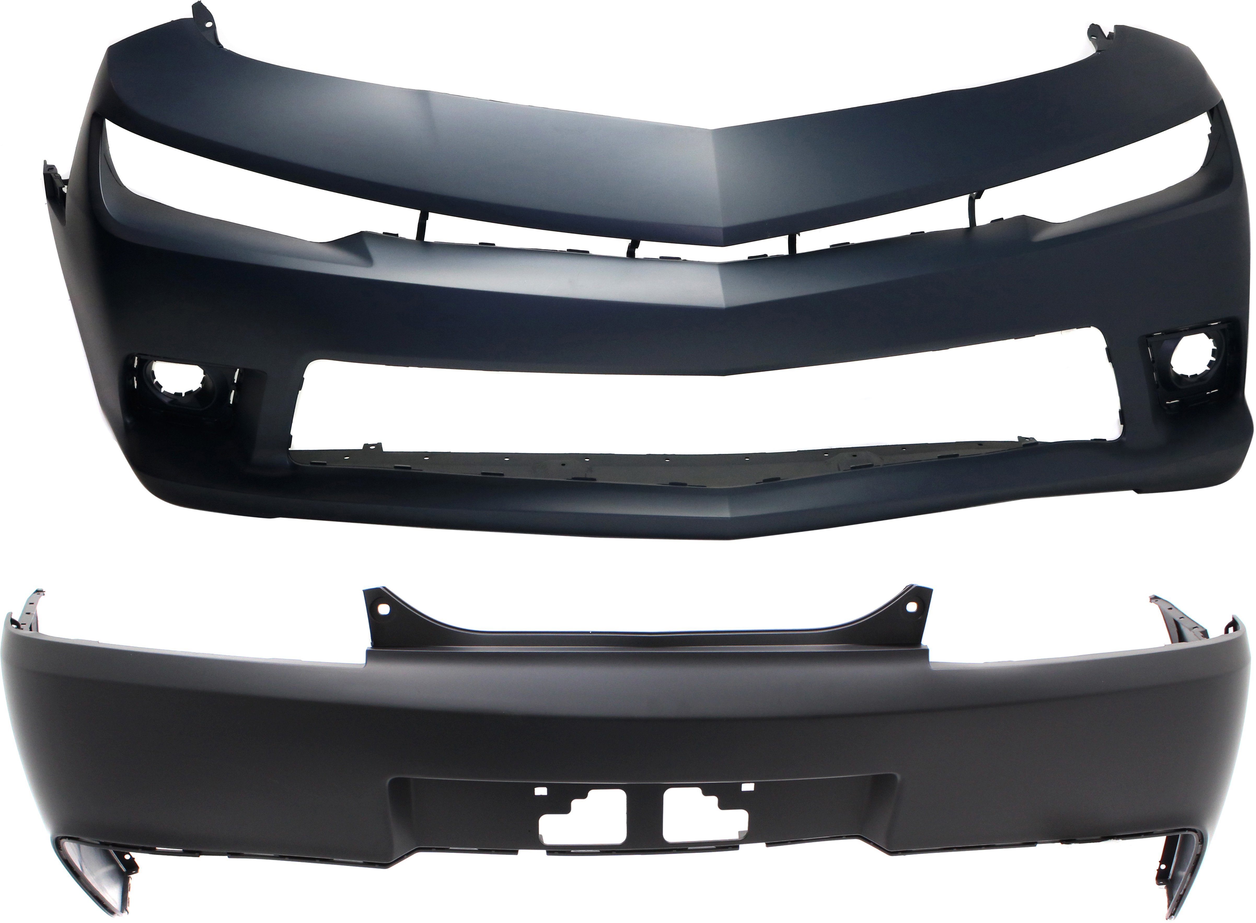Front and Rear Bumper Cover Set for 2014-2015 Chevrolet Camaro SS Model, Convertible/Coupe, Primed (Ready to Paint), Replacement