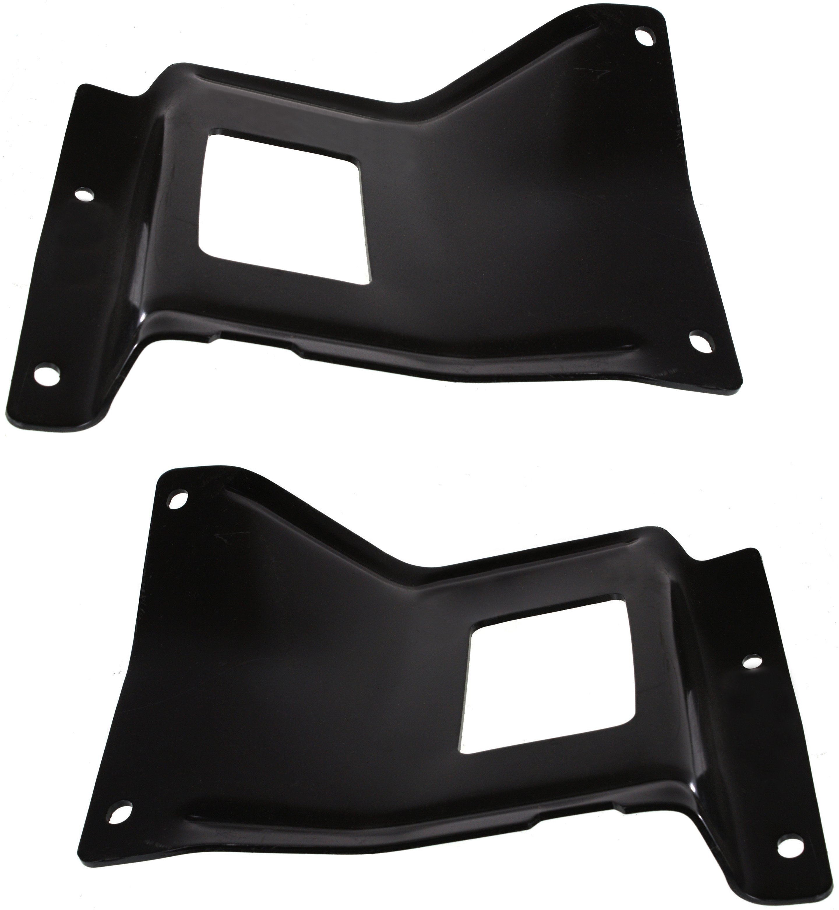 Front Bumper Bracket Pair/Set for Ford F-Series Super Duty 2005-2007, Right (Passenger) and Left (Driver) Included, Mounting Plate, Steel Replacement. Models: for F-250, F-350, F-450, F-550.
